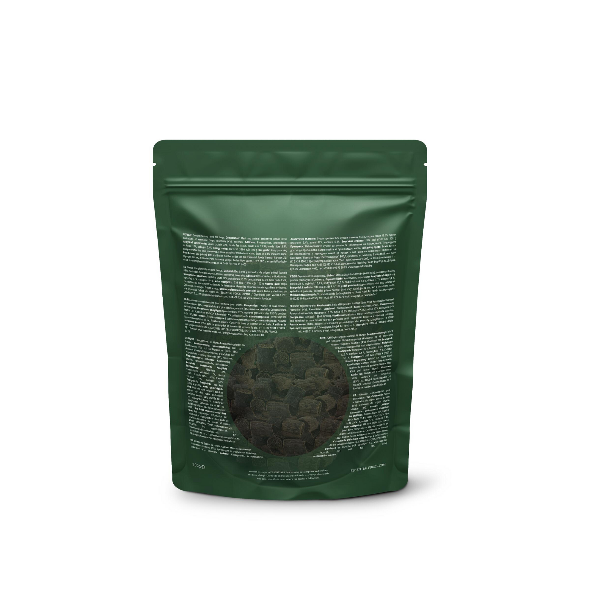 ESSENTIAL Rabbit meat treats with rosemary 200g RABBIT & ROSEMARY SENSATIONS