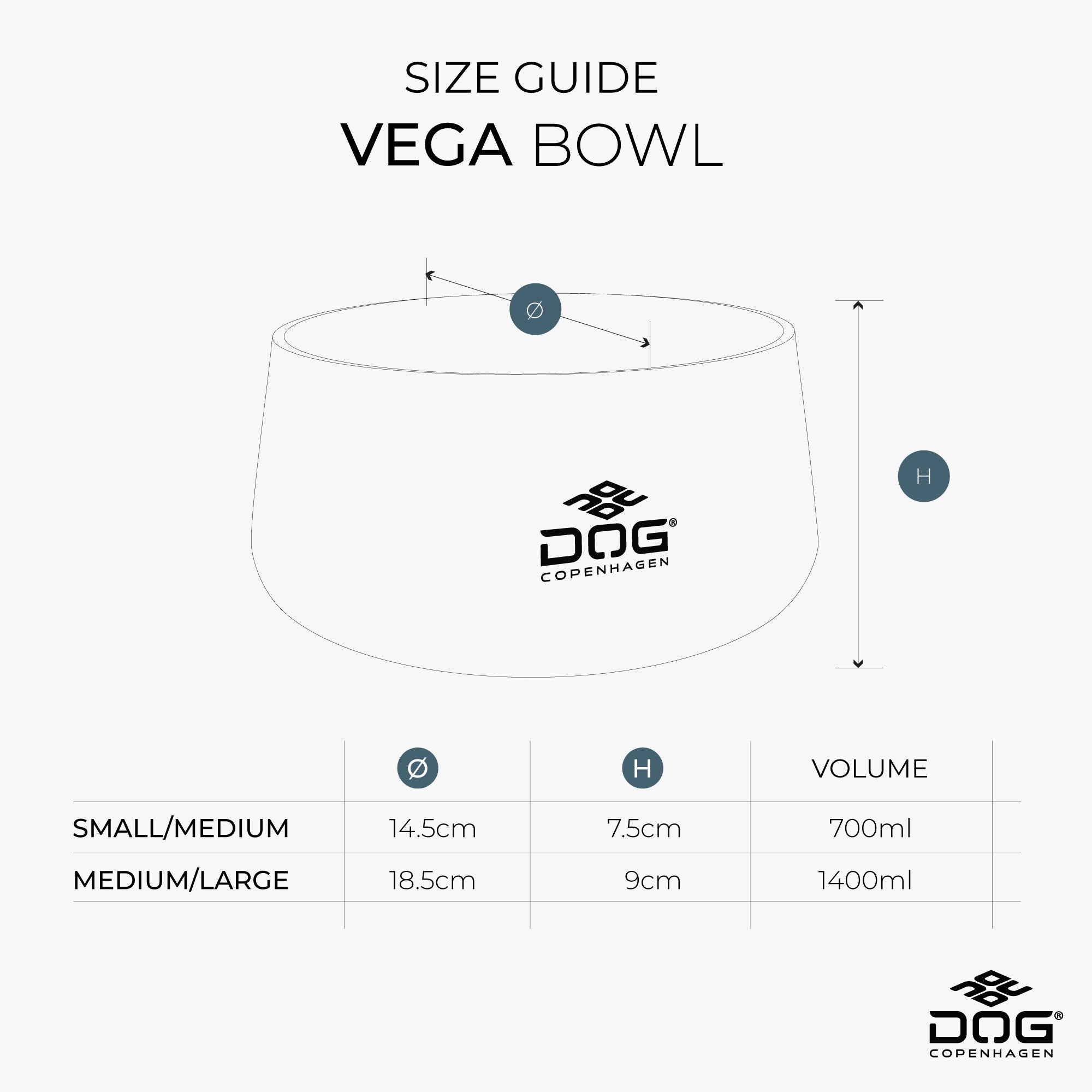 Modern design bowl Vega Bowl Cool Grey