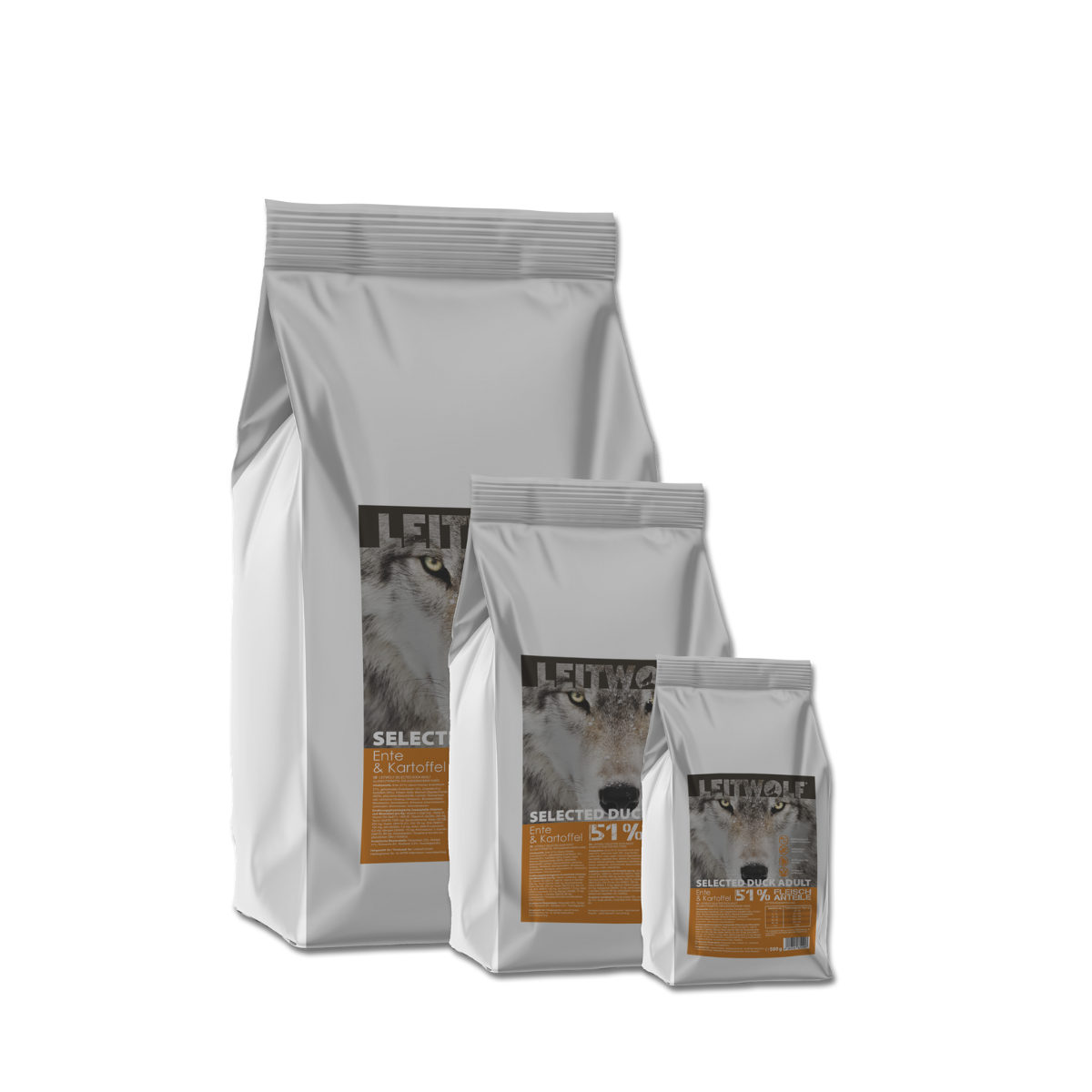 LEITWOLF hypoallergenic feed for adult dogs with duck meat SELECTED DUCK ADULT