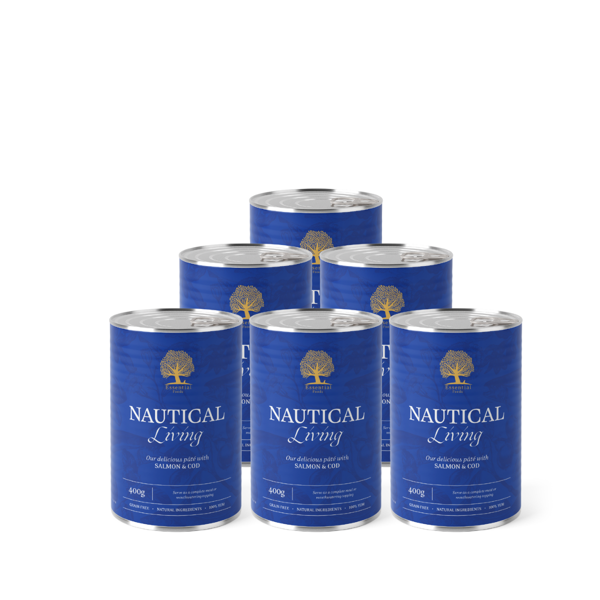 ESSENTIAL konservi ar lasi un menca NAUTICAL LIVING 400 G