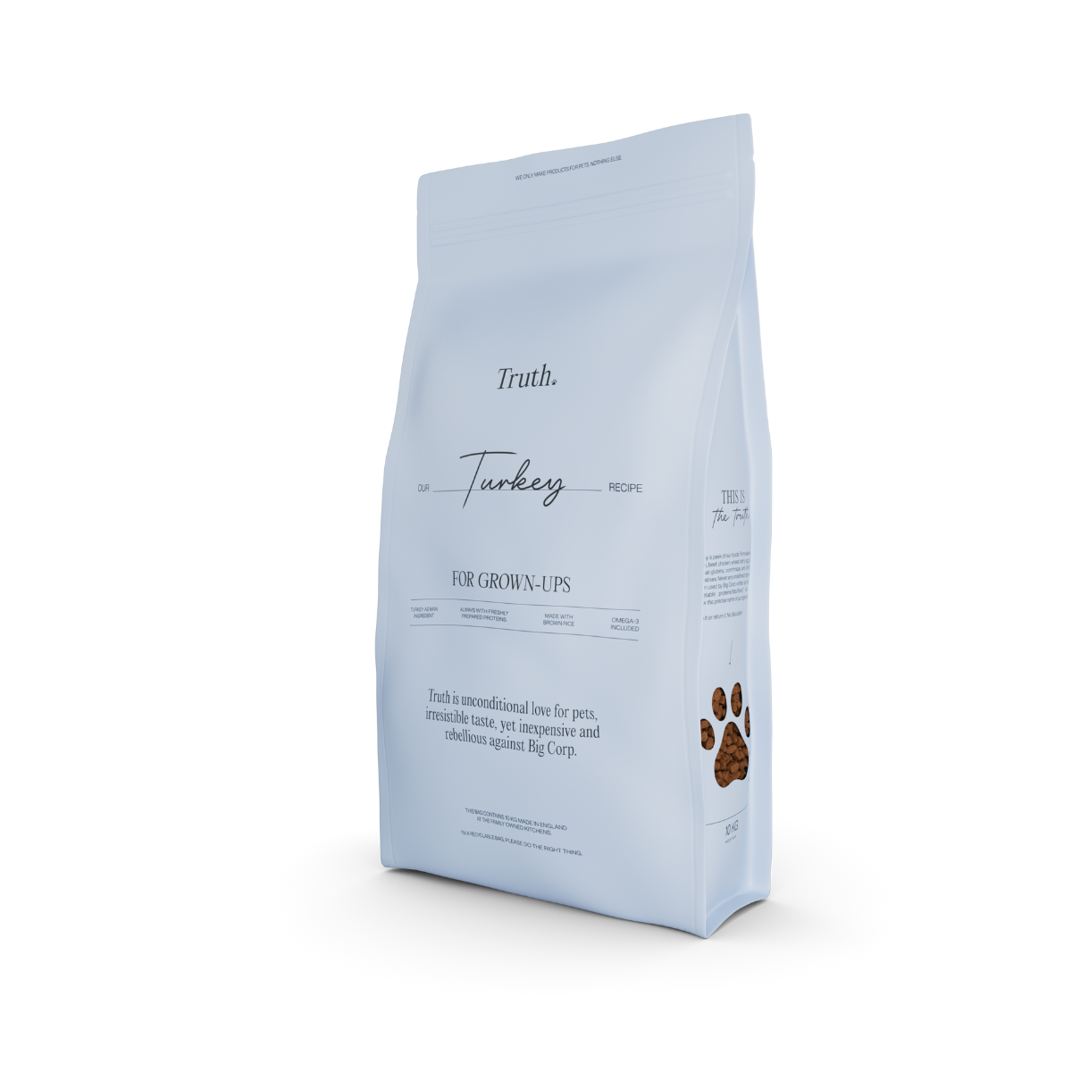 Wholesome and balanced dry food for adult dogs of all breeds with turkey meat TRUTH