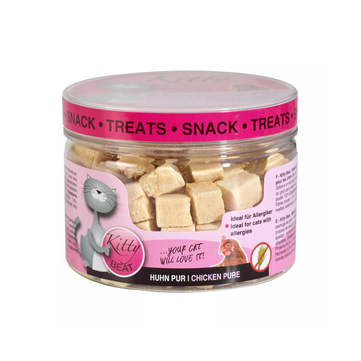 Freeze-dried chicken breast snack cubes Kitty Beat Chicken Pure