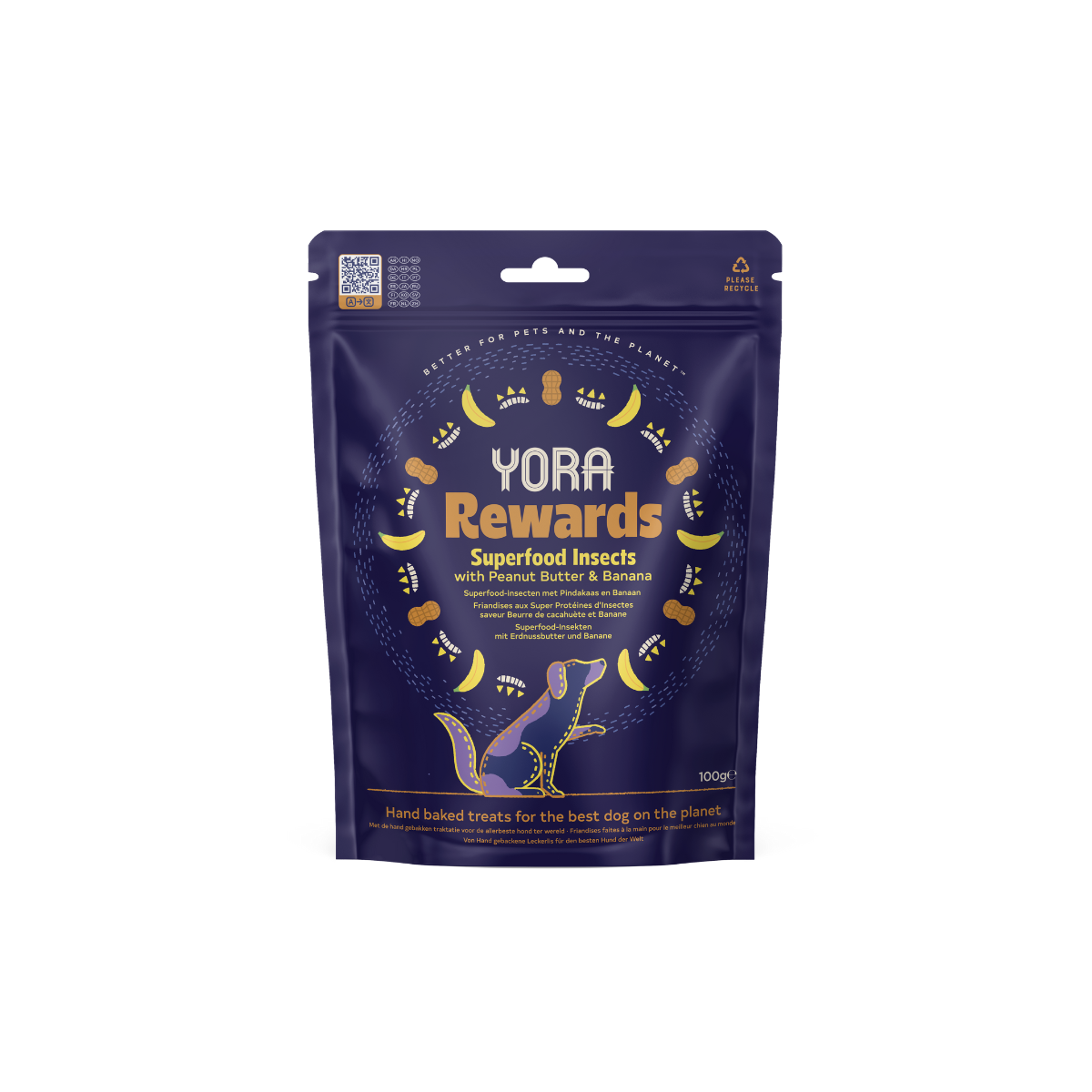 YORA motivational treats REWARDS with peanut butter and bananas 100g
