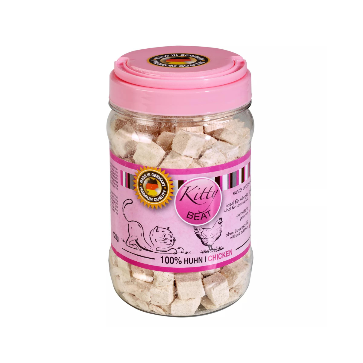 Freeze-dried chicken breast snack cubes Kitty Beat Chicken Pure