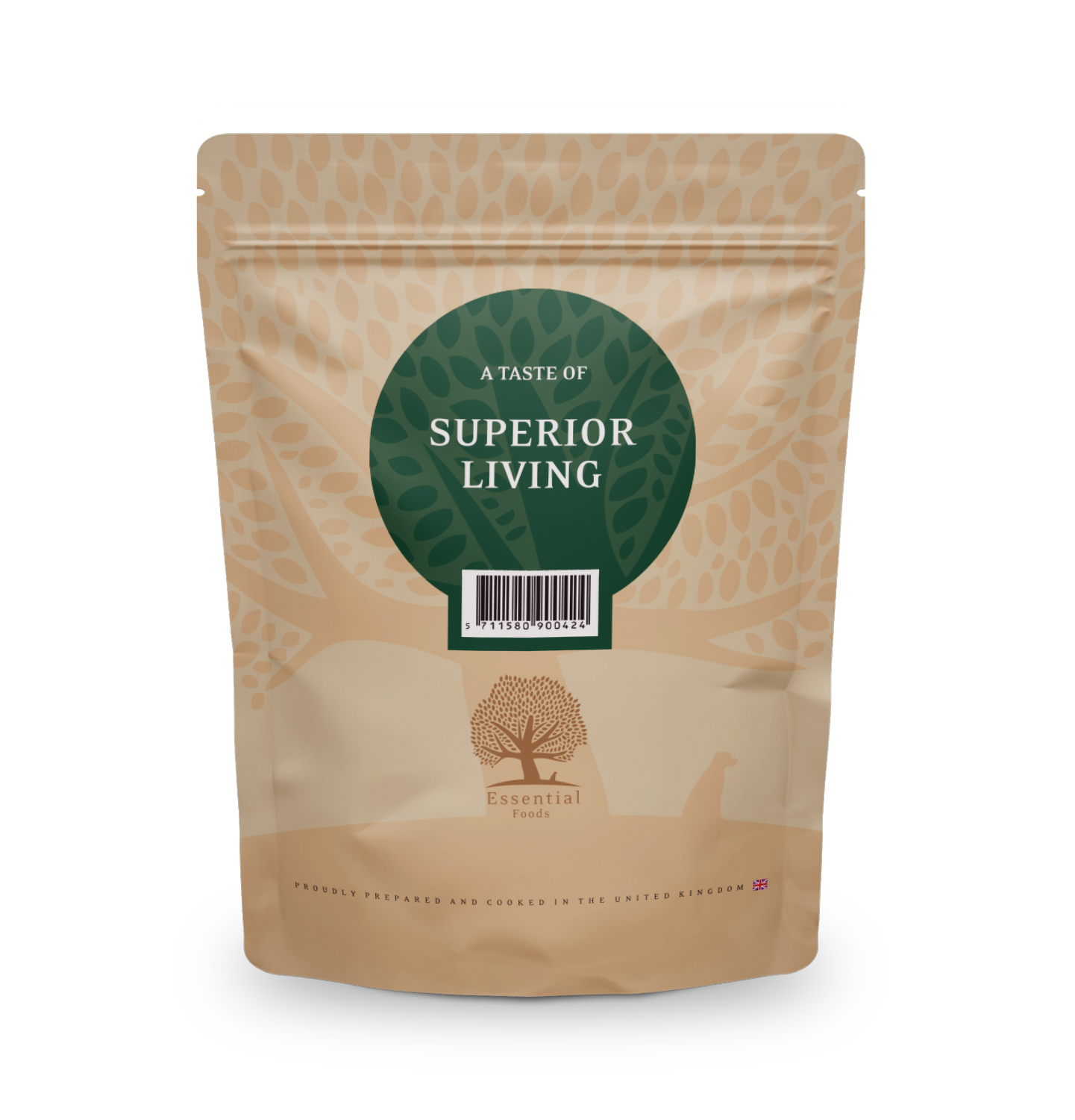 80% meat duck, chicken, salmon, trout, eggs Super premium grainless food for adult dogs weighing over 15kg SUPERIOR LIVING