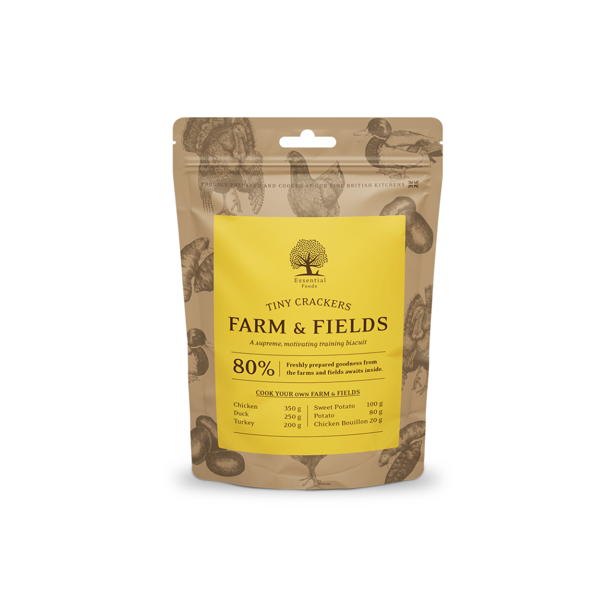 Apbalvošanas gardumi Farm&Fields ar 80% pīles, tītara un cāļa gaļu 100 gr