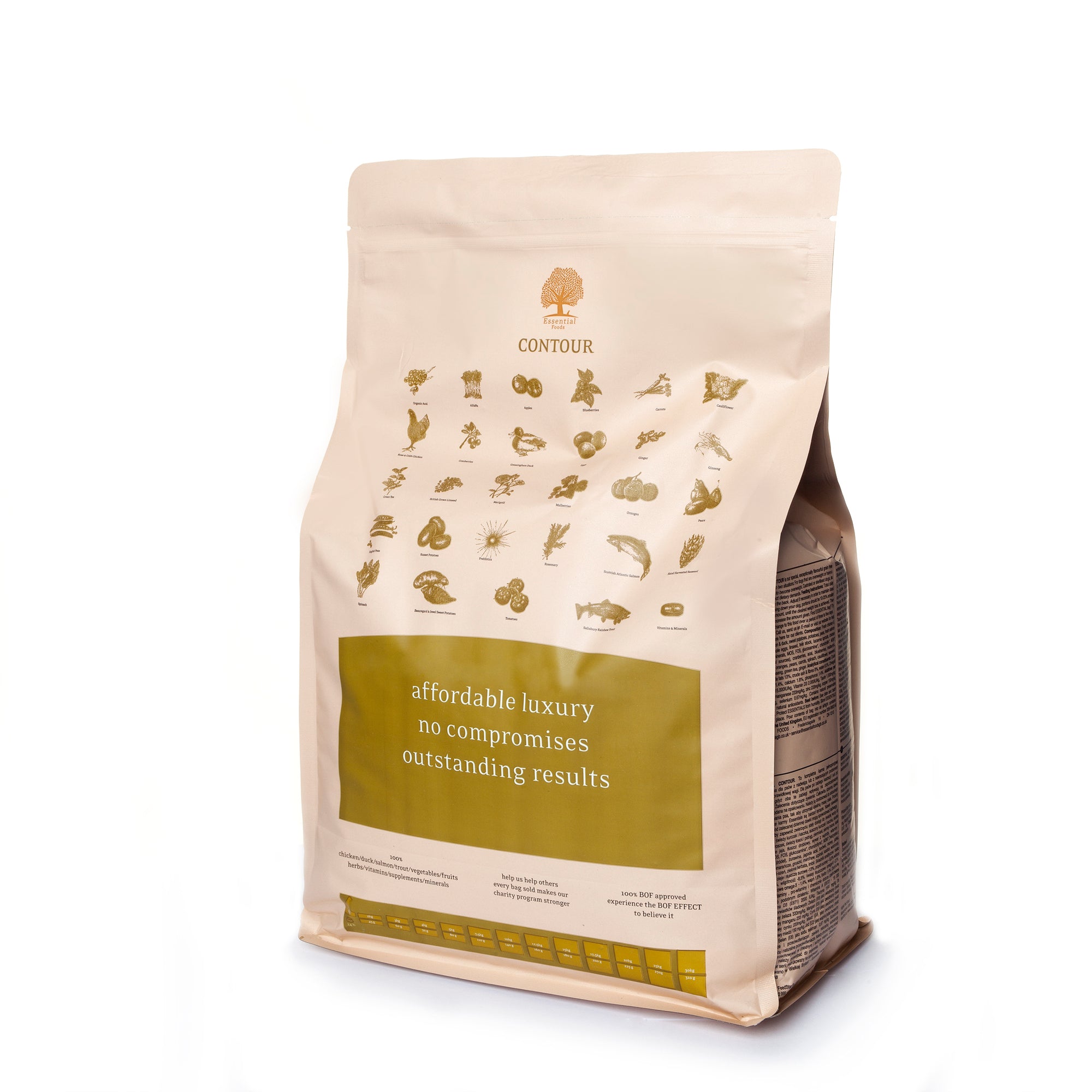 High-quality dairy- free weight control food for adult small breed dogs up to 15kg CONTOUR with 78% meat