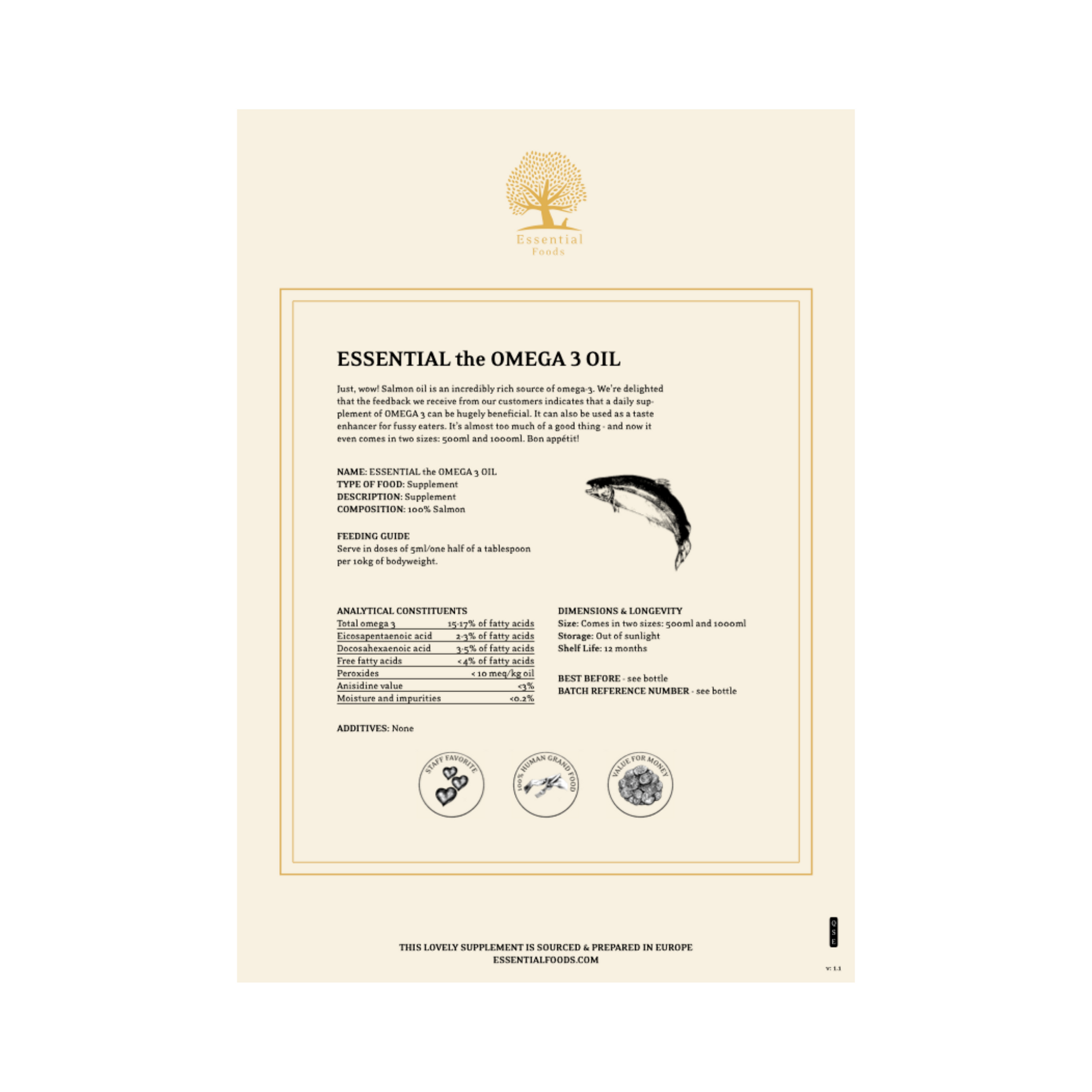 IZCILA laša eļļa no ESSENTIAL FOODS
