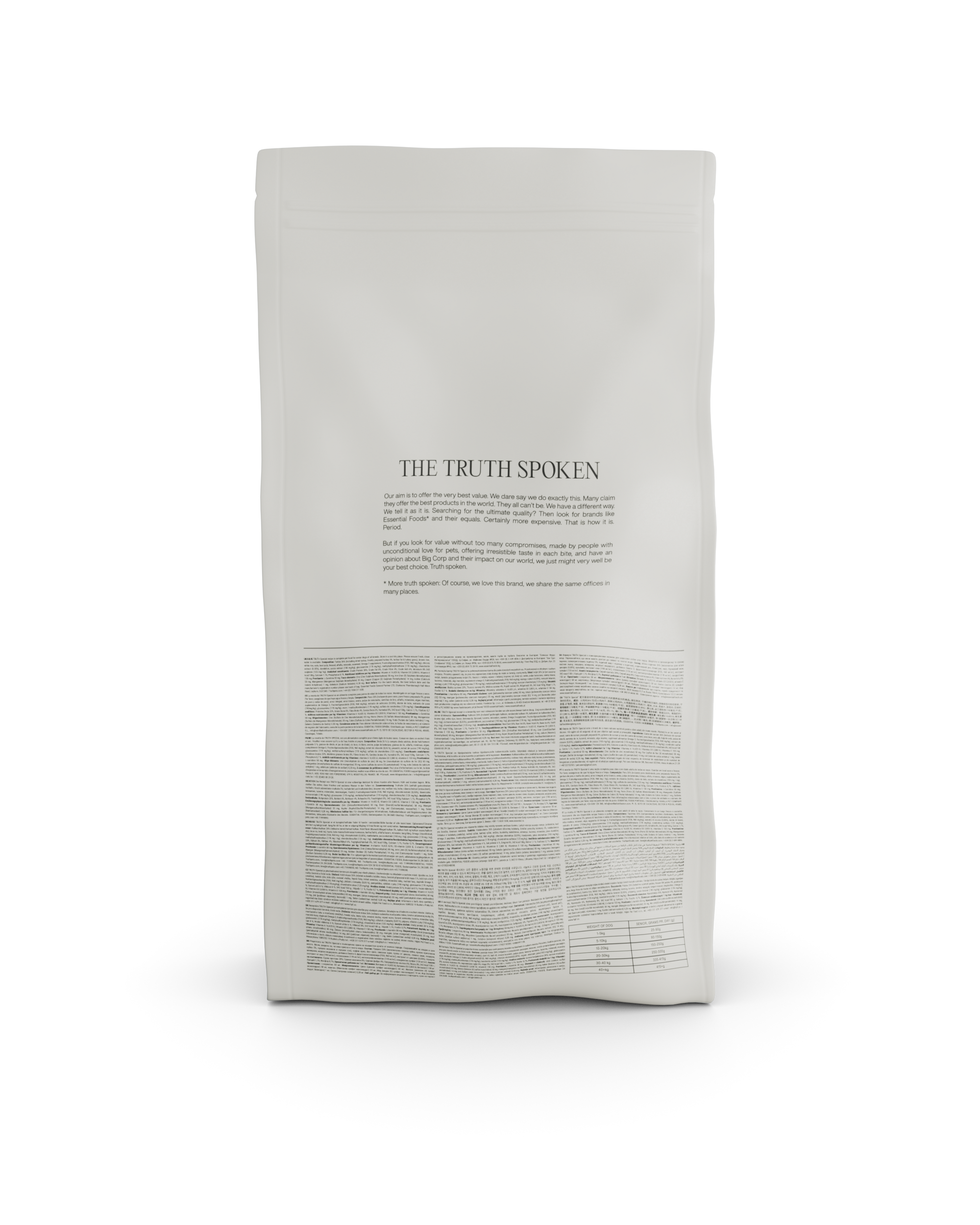 Wholesome balanced daily food for dogs of all breeds For seniors with turkey meat TRUTH SPECIAL 10 kg