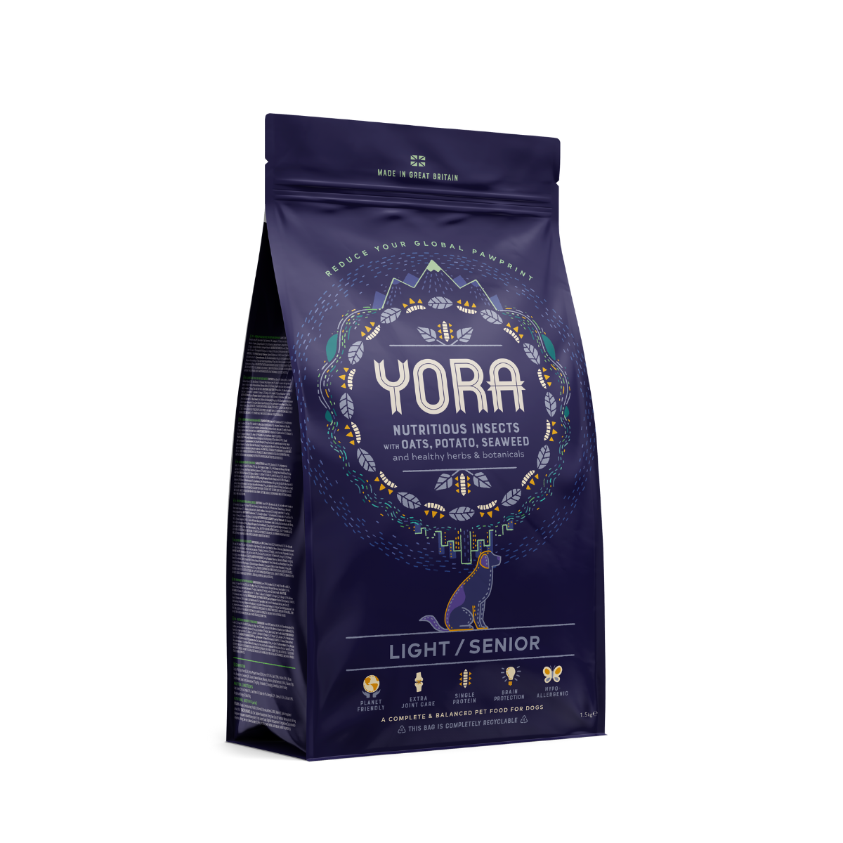 YORA insect super feed for older seniors 7+ and overweight dogs LIGHT / SENIOR