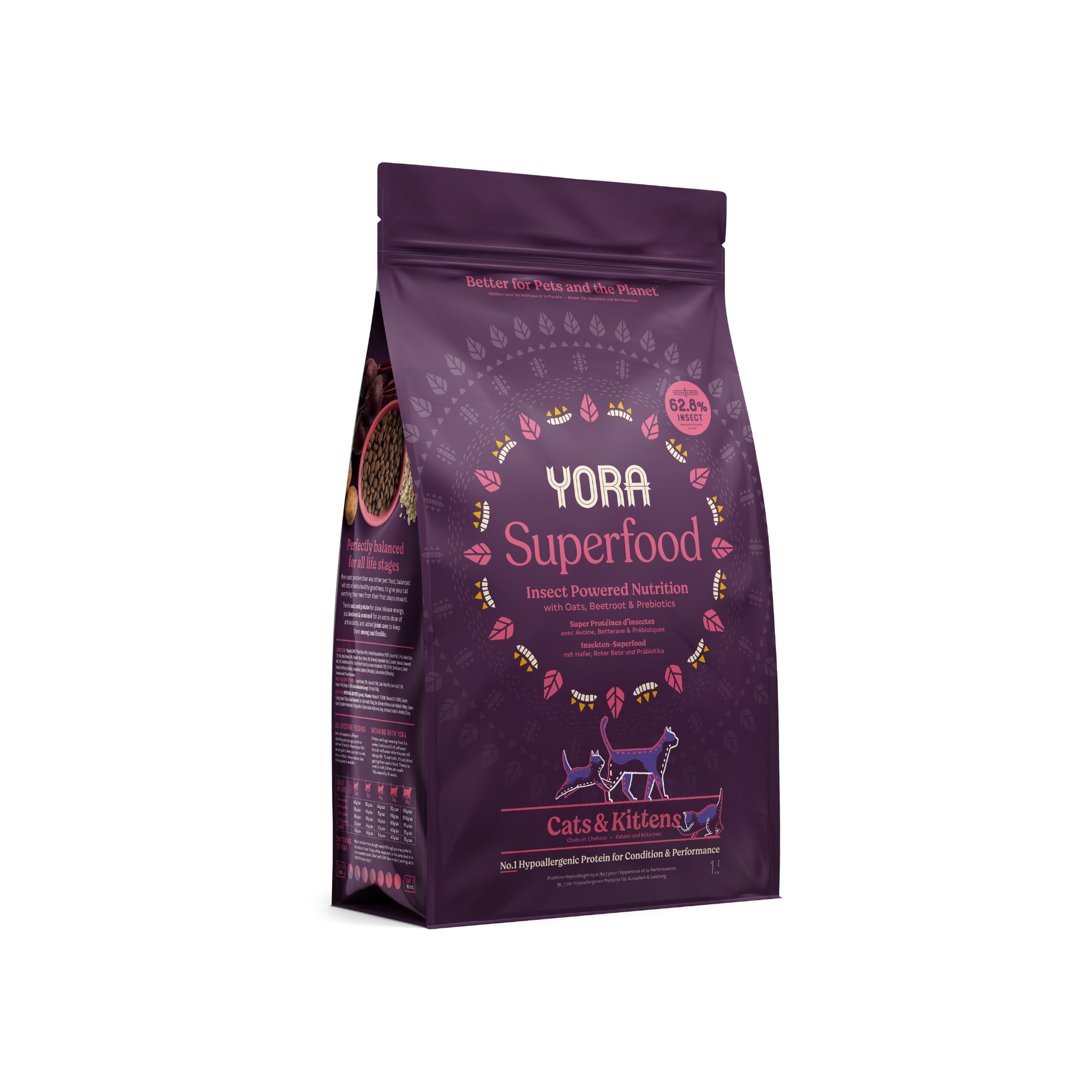 YORA insektu (kukaiņu) super barība pieaugušiem kaķiem un kaķēniem COMPLETE ADULT CATS