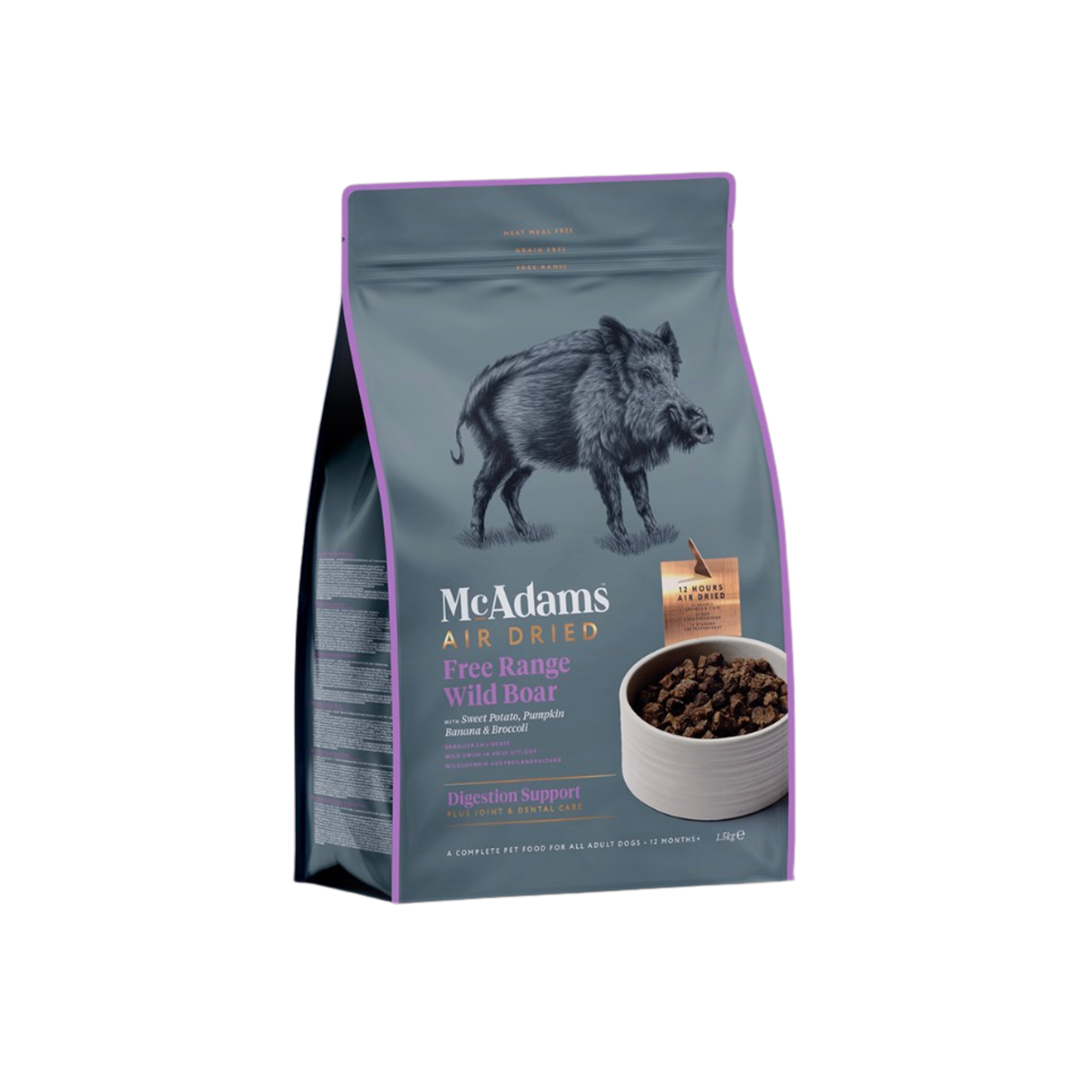 McAdams augstvērtīga barība suņiem ar 80% mežacūkas gaļu