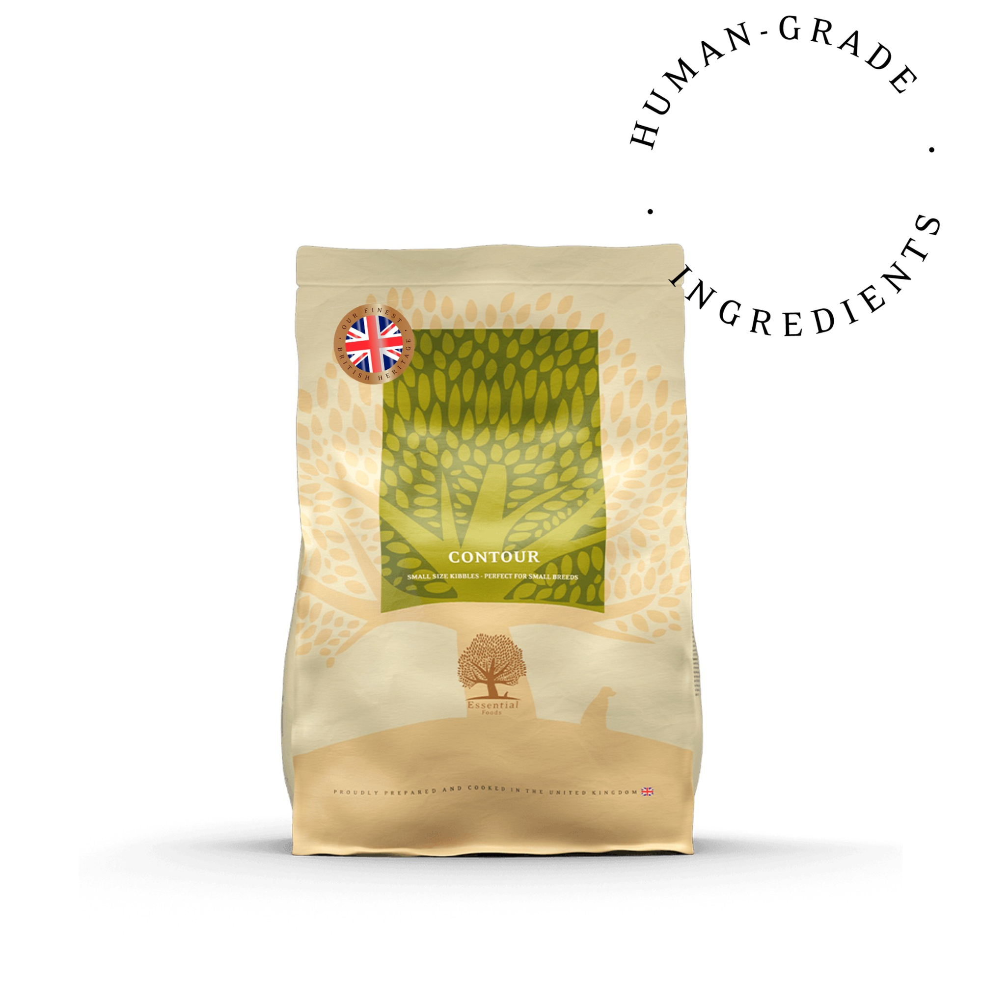 Augstvērtīga bezgraudu barība svara kontrolei pieaugušiem mazo šķirņu suņiem līdz 15kg CONTOUR ar 78 % gaļas saturu