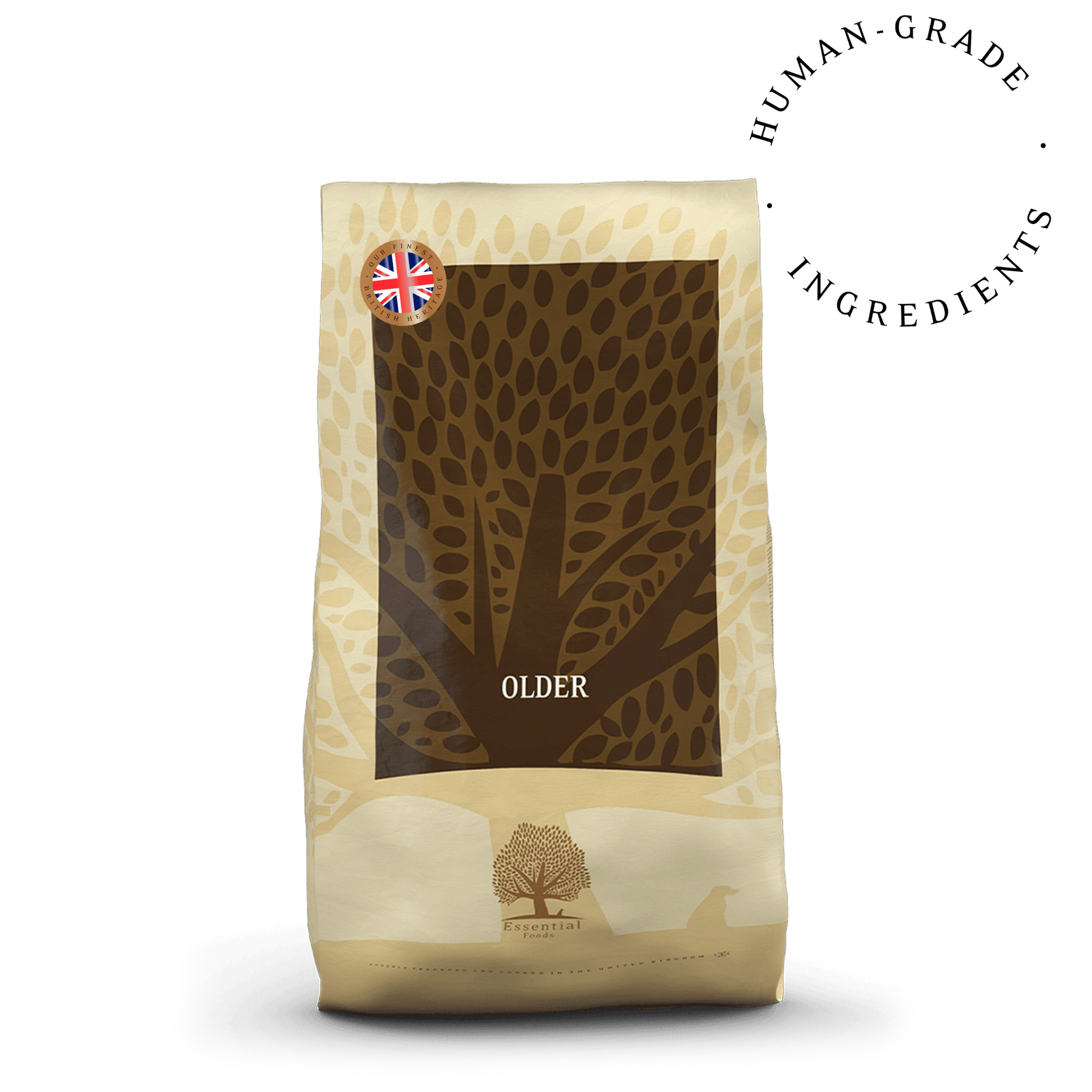 78% gaļas pīle, cālis, lasis, forele, olas Super premium bezgraudu barība pieaugušiem senioriem ar svaru virs 15kg OLDER