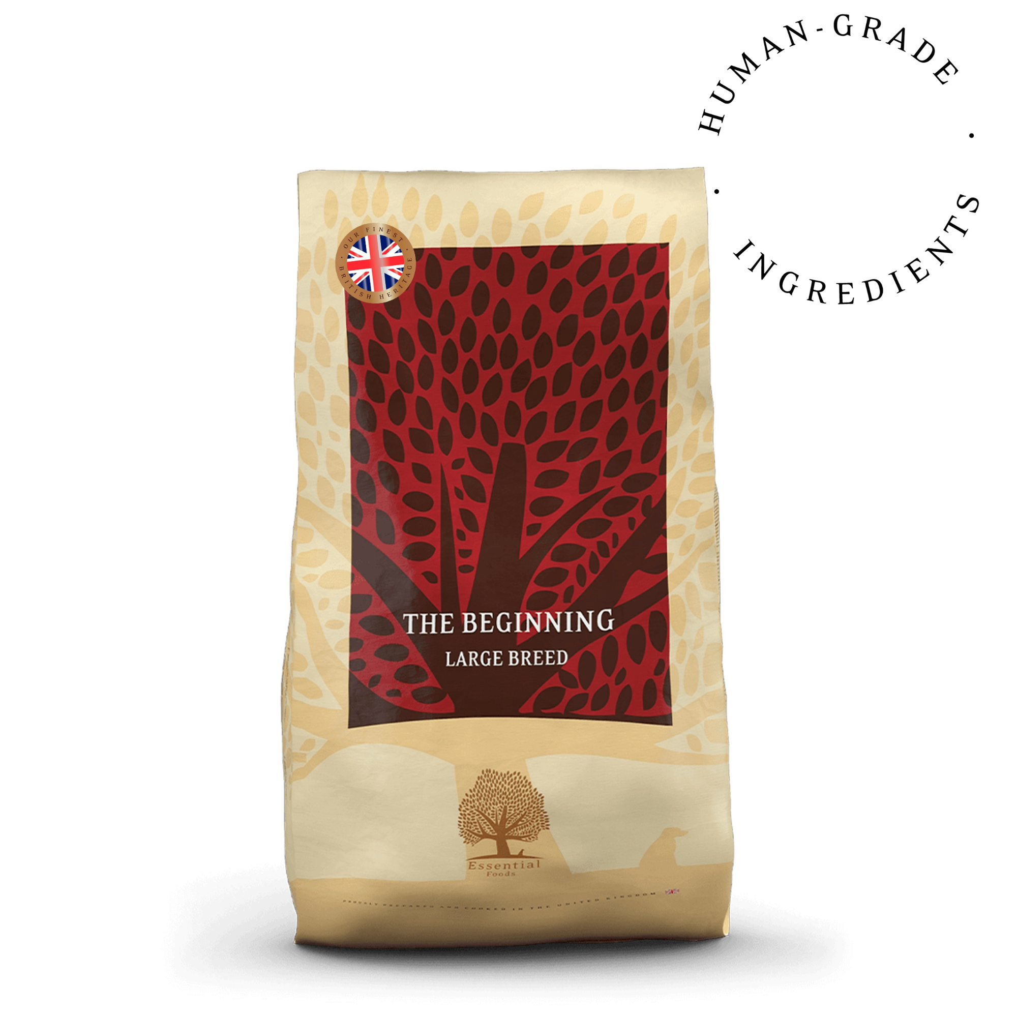 74% gaļas pīle, cālis, lasis, forele, olas  Super premium bezgraudu barība lielo šķirņu kucēniem The BEGINNING-LARGE BREED