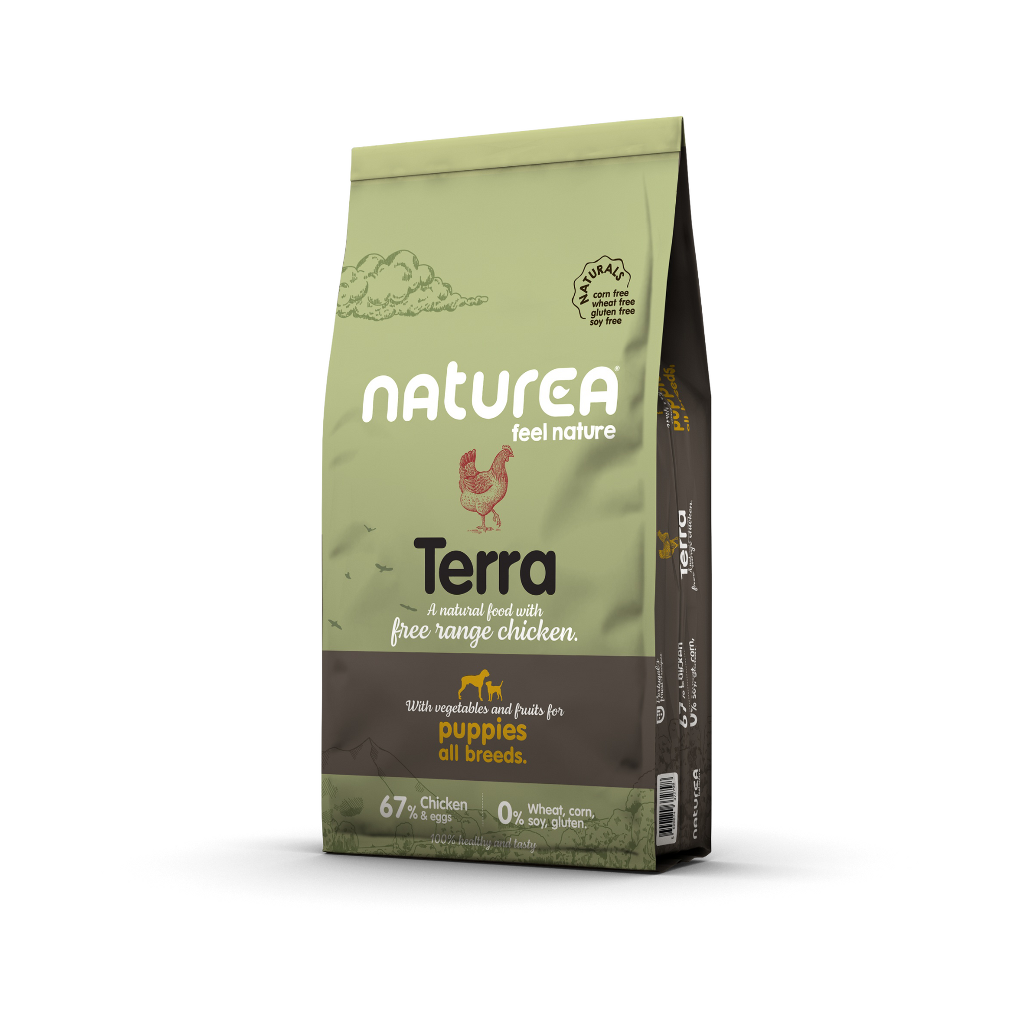High-quality feed 67% with chicken meat and eggs for puppies Naturea Naturals