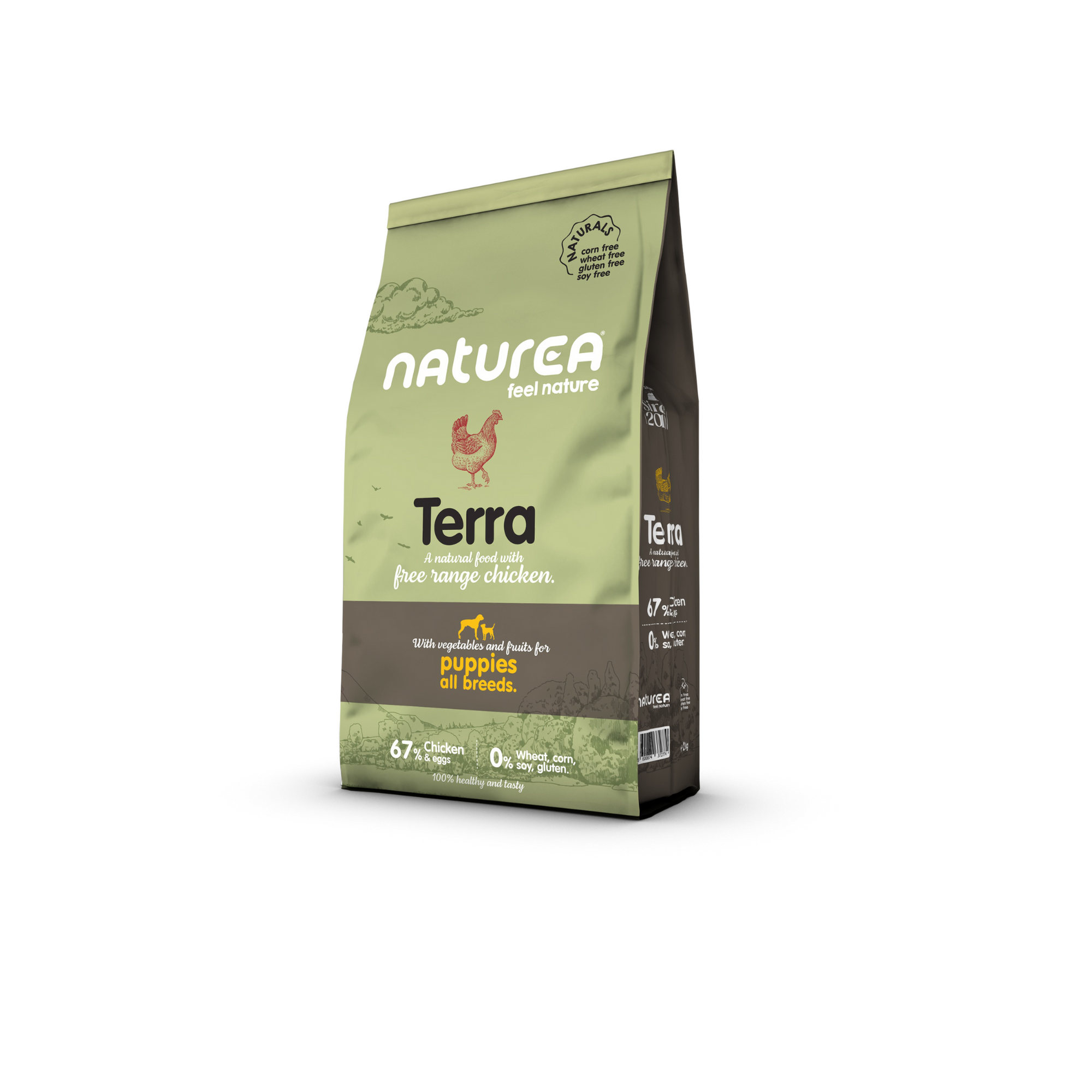 High-quality feed 67% with chicken meat and eggs for puppies Naturea Naturals