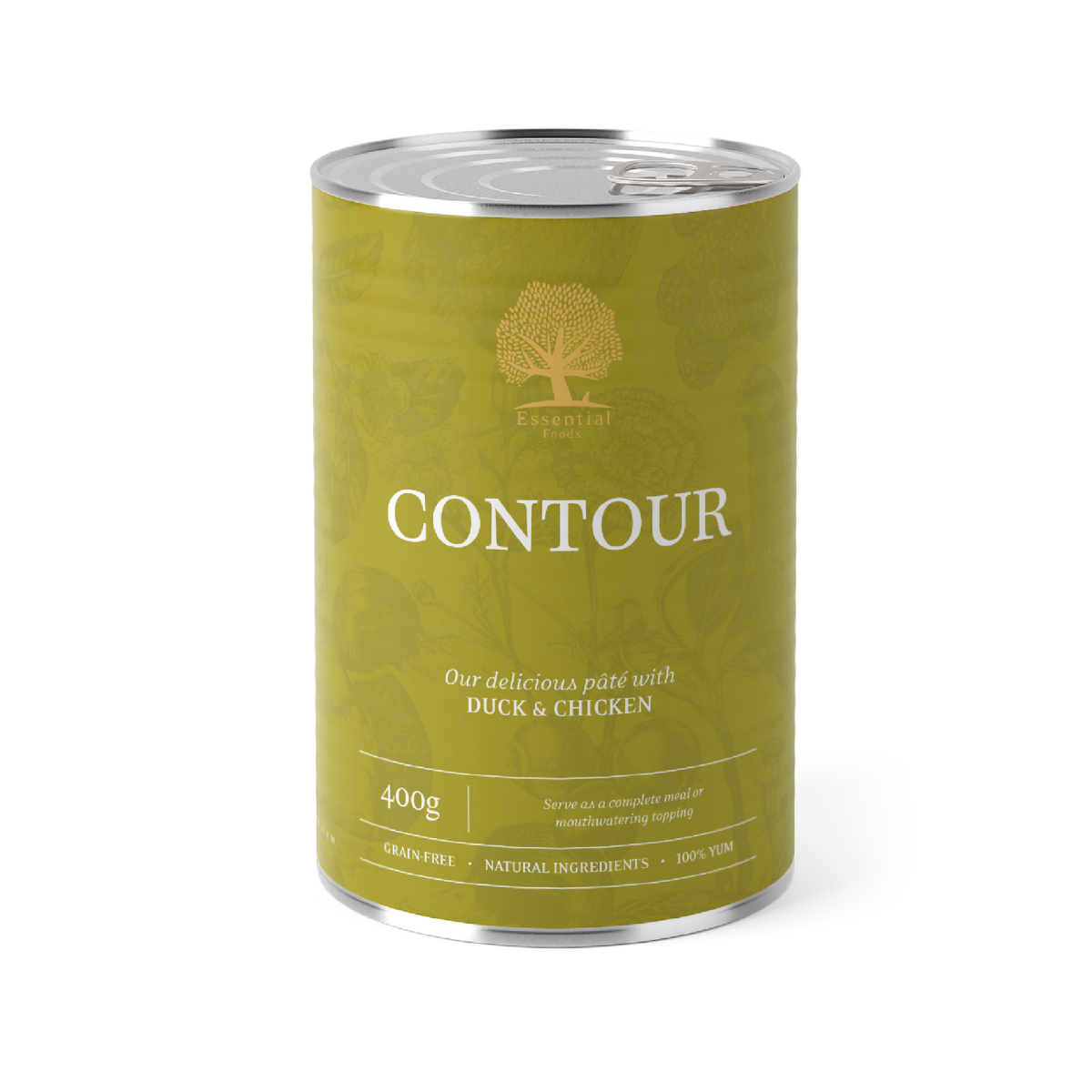 ESSENTIAL canned food for dogs with duck and chicken CONTOUR 400 g