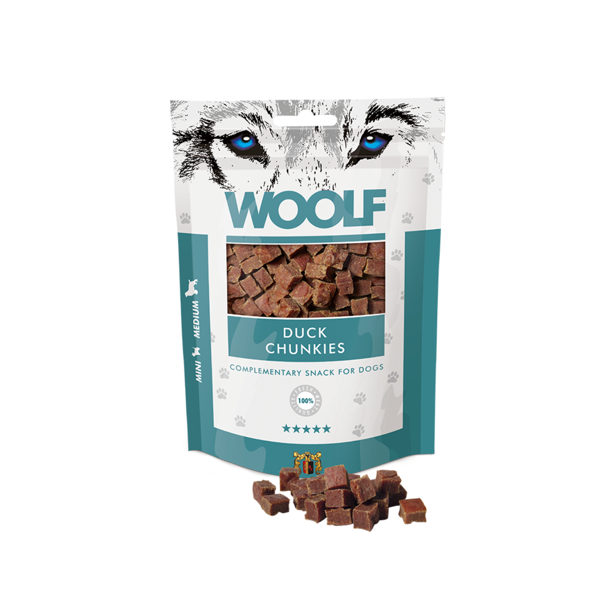WOOLFSNACKS treats with duck meat DUCK CHUNKIES