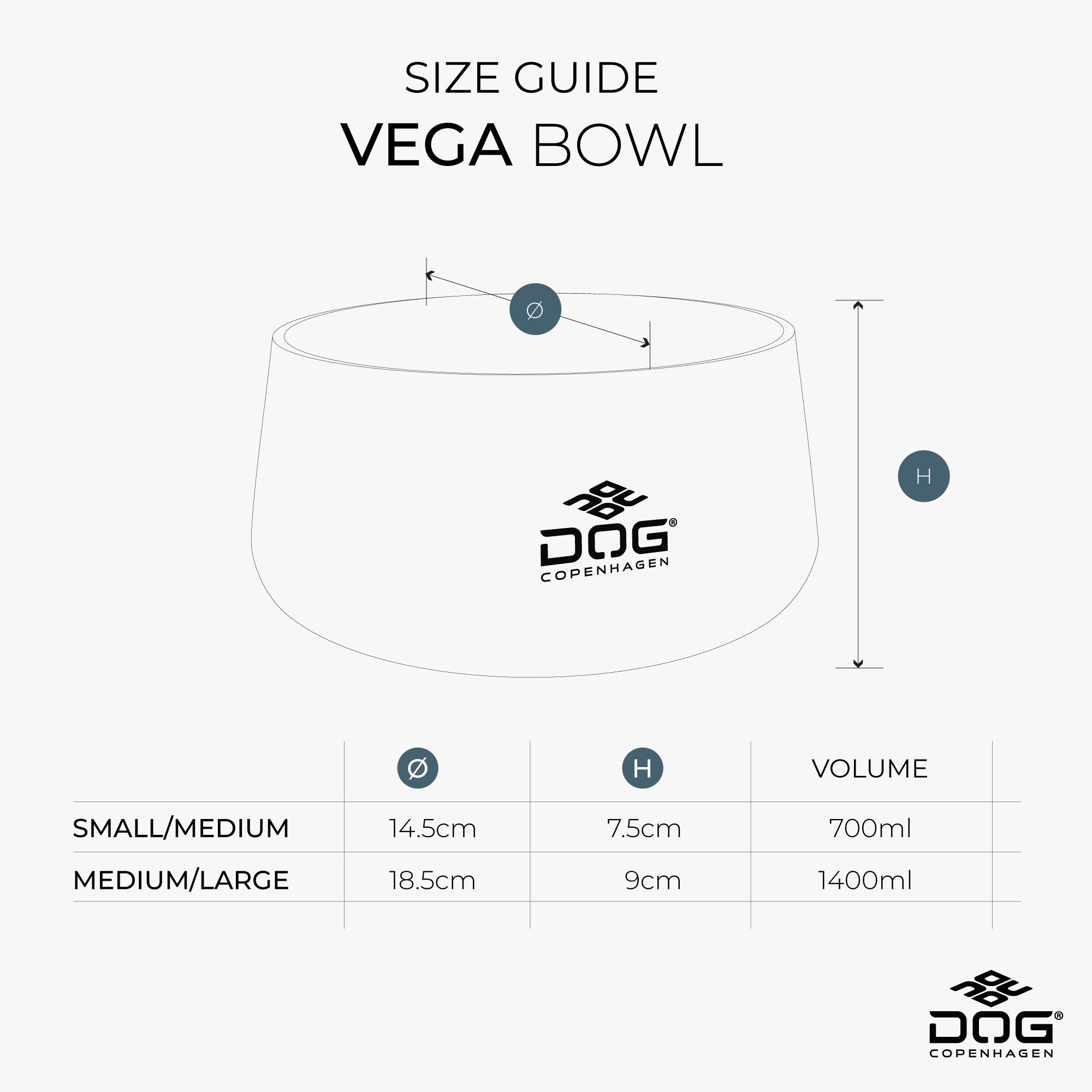 Чаша современного дизайна Vega Bowl Cool Grey