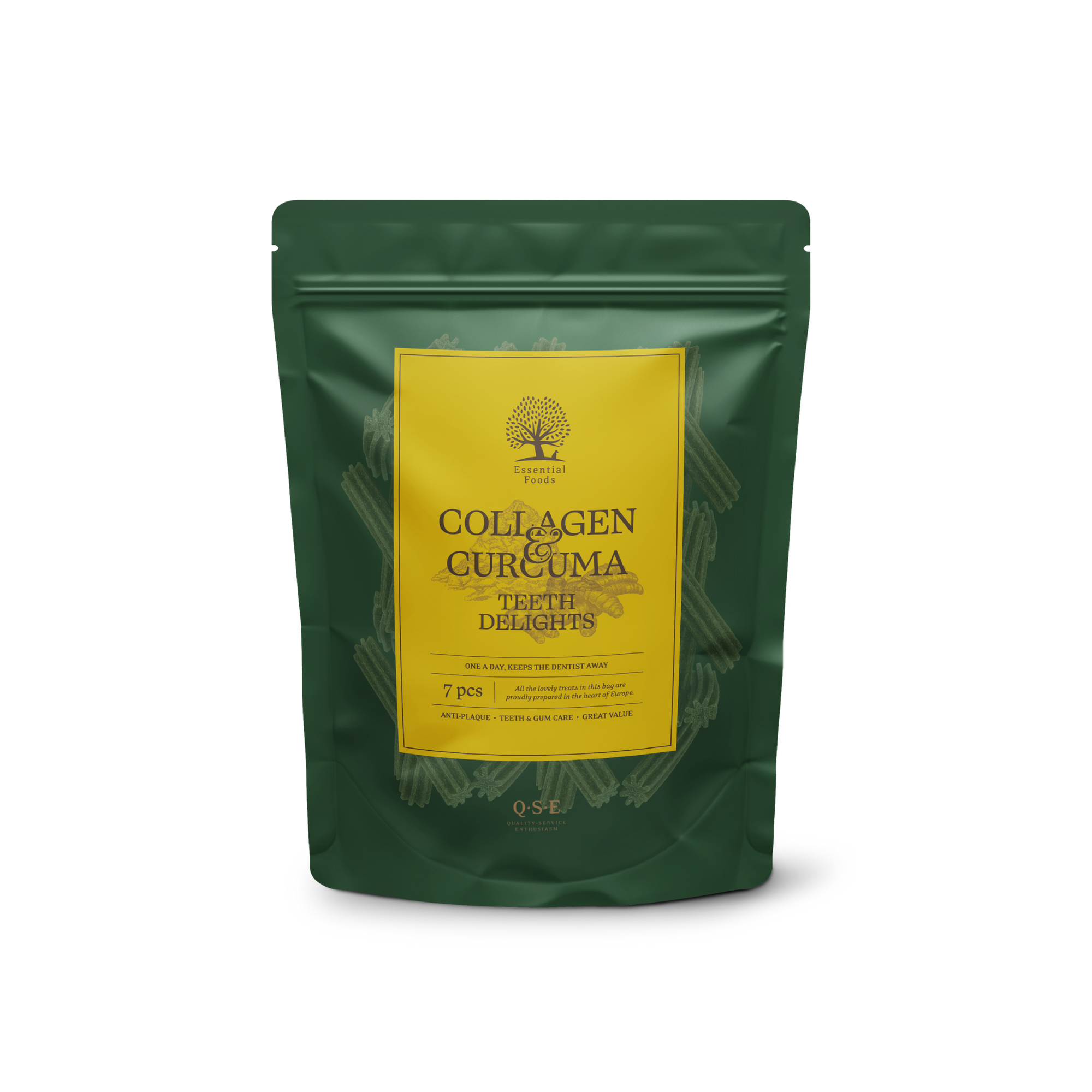 ESSENTIAL graužamnūjuņas ar kurkumu un kolagēnu 250g