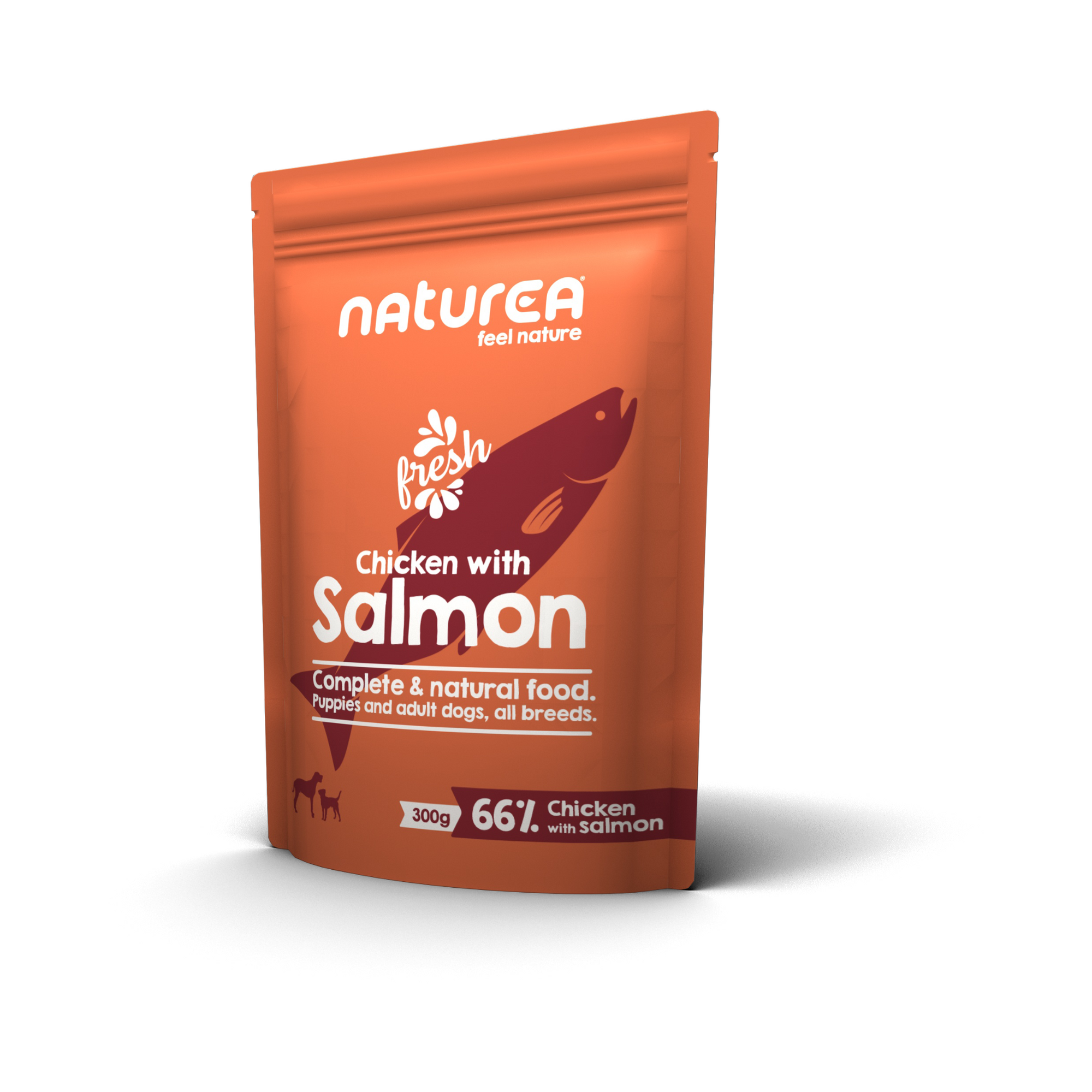 NATUREA canned food for dogs with 66% chicken and salmon 300 g
