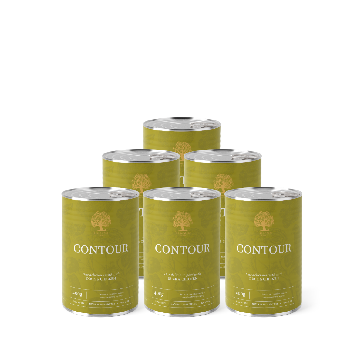 ESSENTIAL canned food for dogs with duck and chicken CONTOUR 400 g
