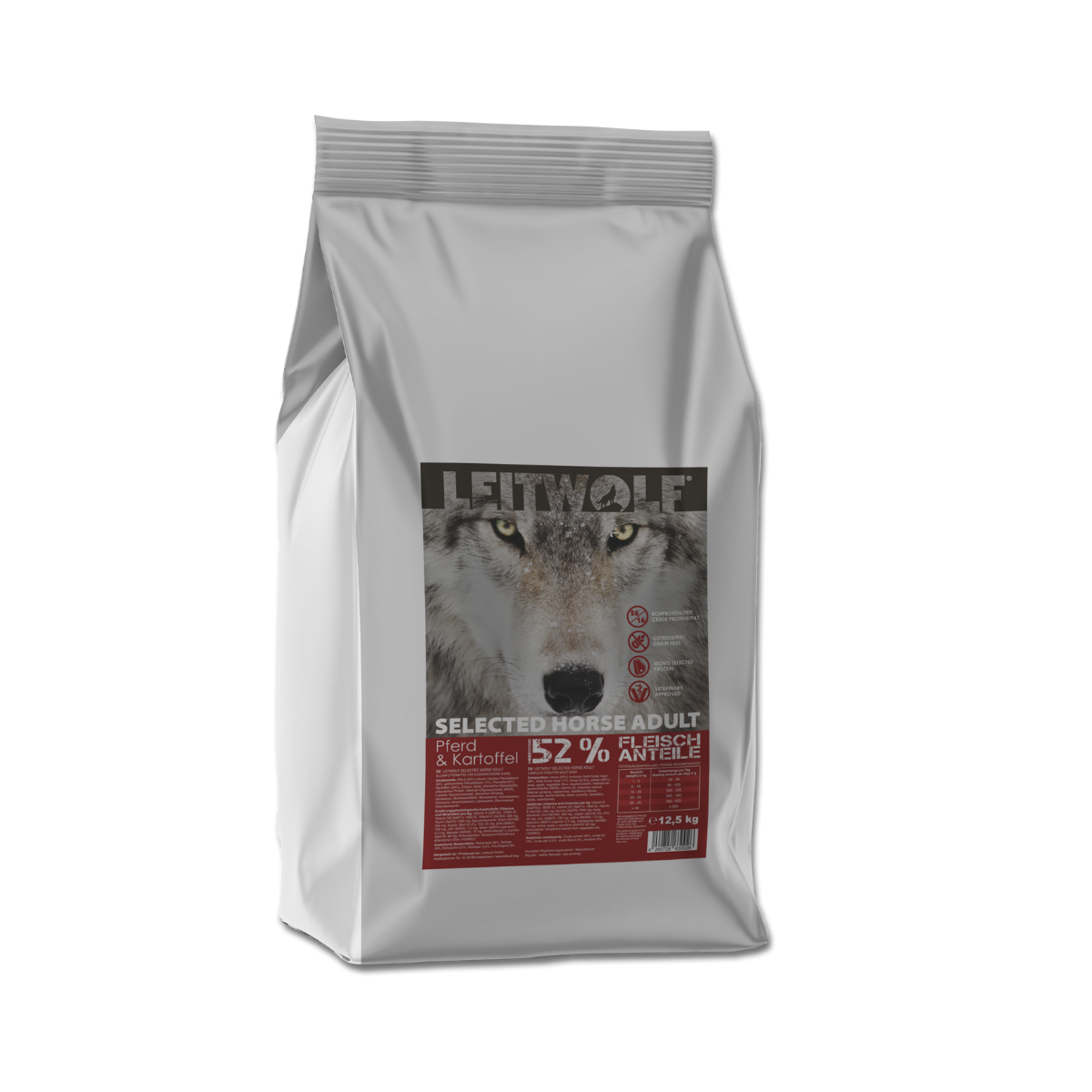 LEITWOLF hypoallergenic feed for adult dogs with horse meat SELECTED HORSE ADULT