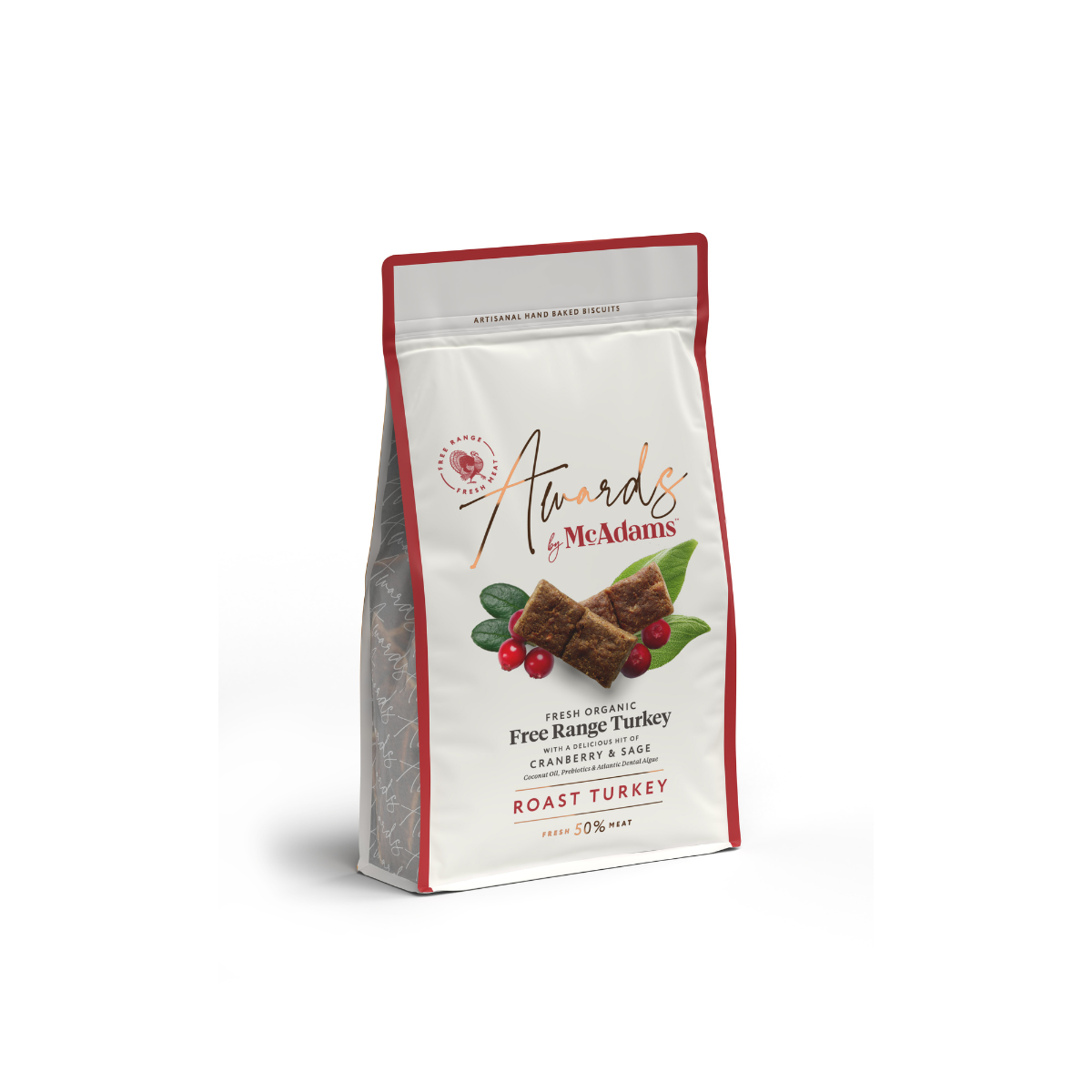 McAdams treats with 50% free-range turkey, cranberries and sage Cranberries&Sage 150g