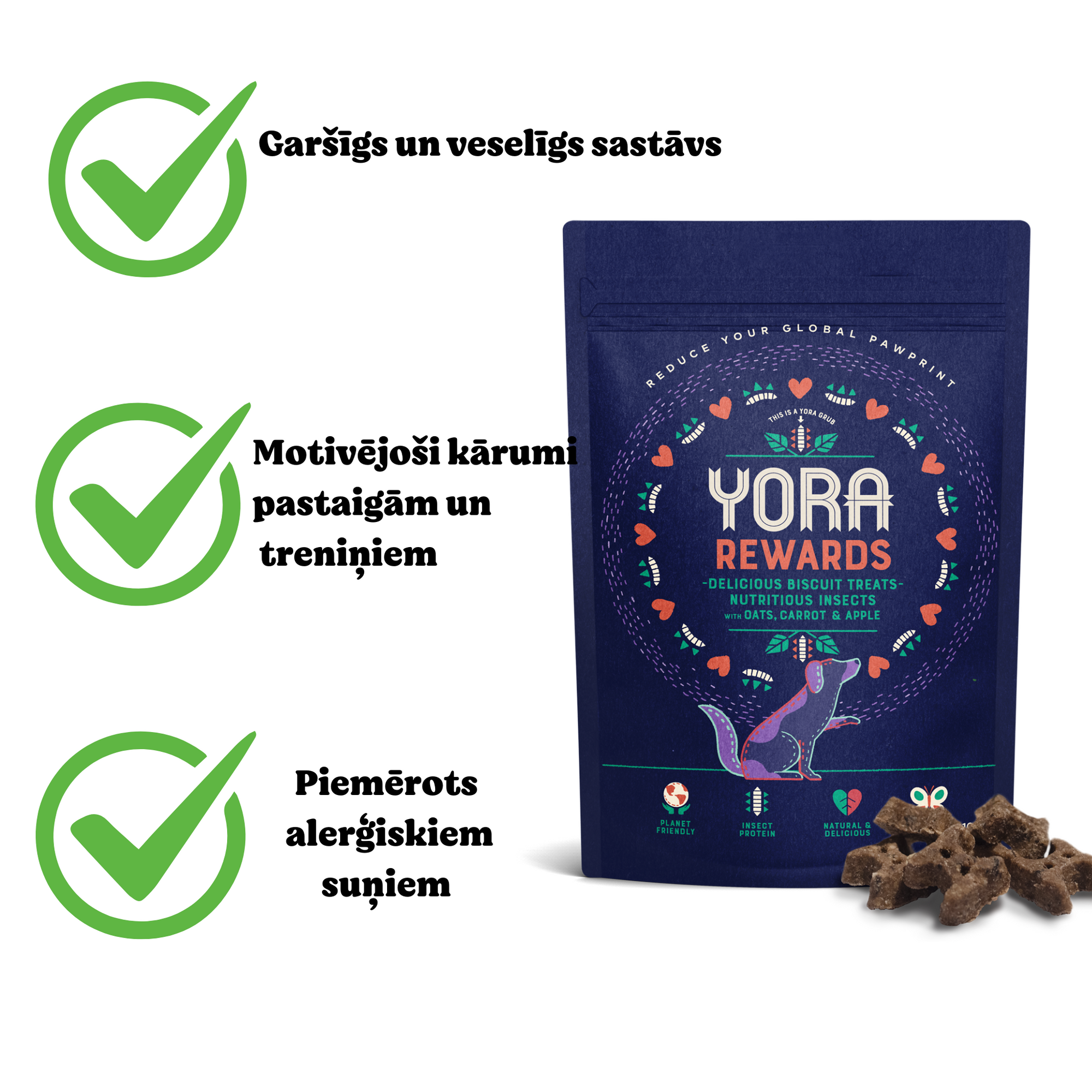 YORA motivācijas veselīgie kārumi REWARDS ar āboliem un burkāniem 100g