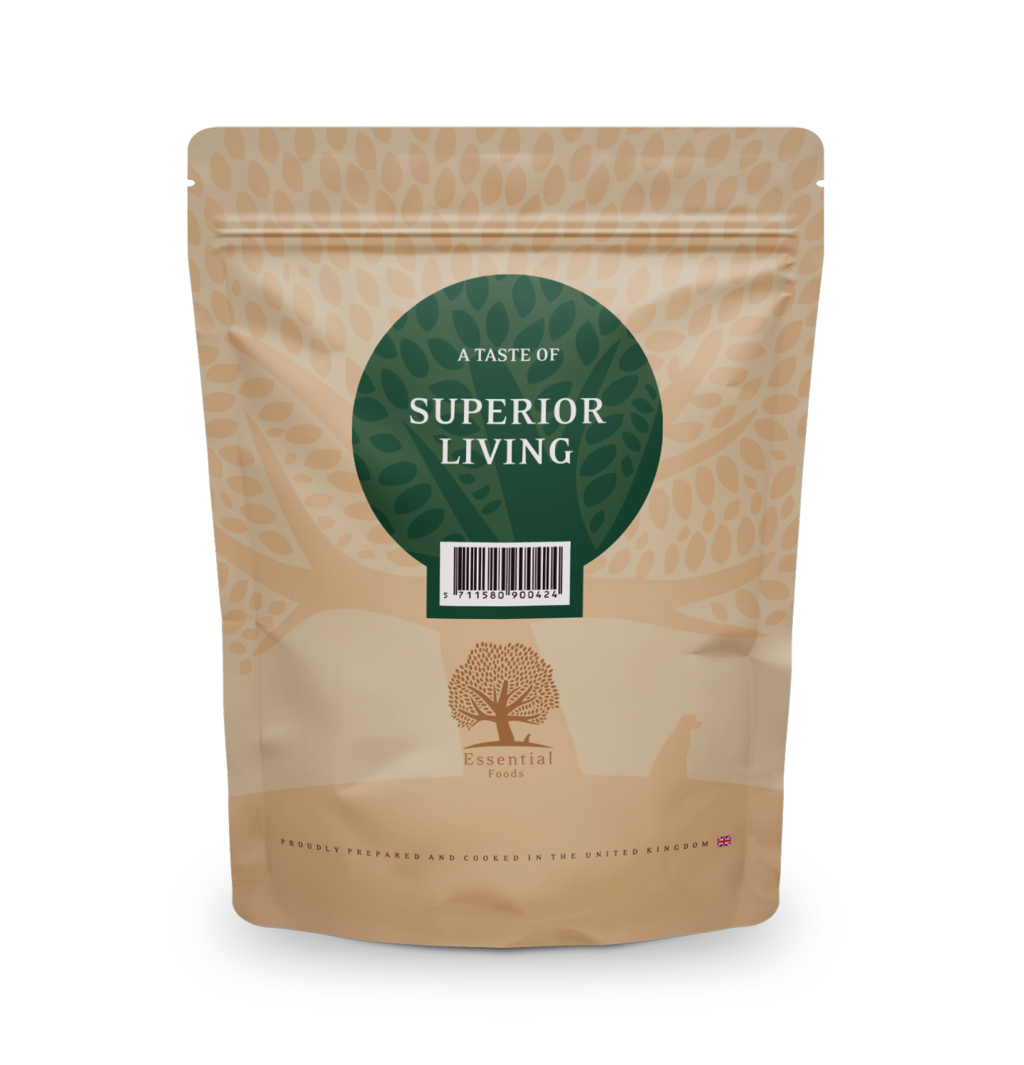 80% meat duck, chicken, salmon, trout, eggs Super premium dairy-free feed for adult dogs weighing over 15kg SUPERIOR LIVING