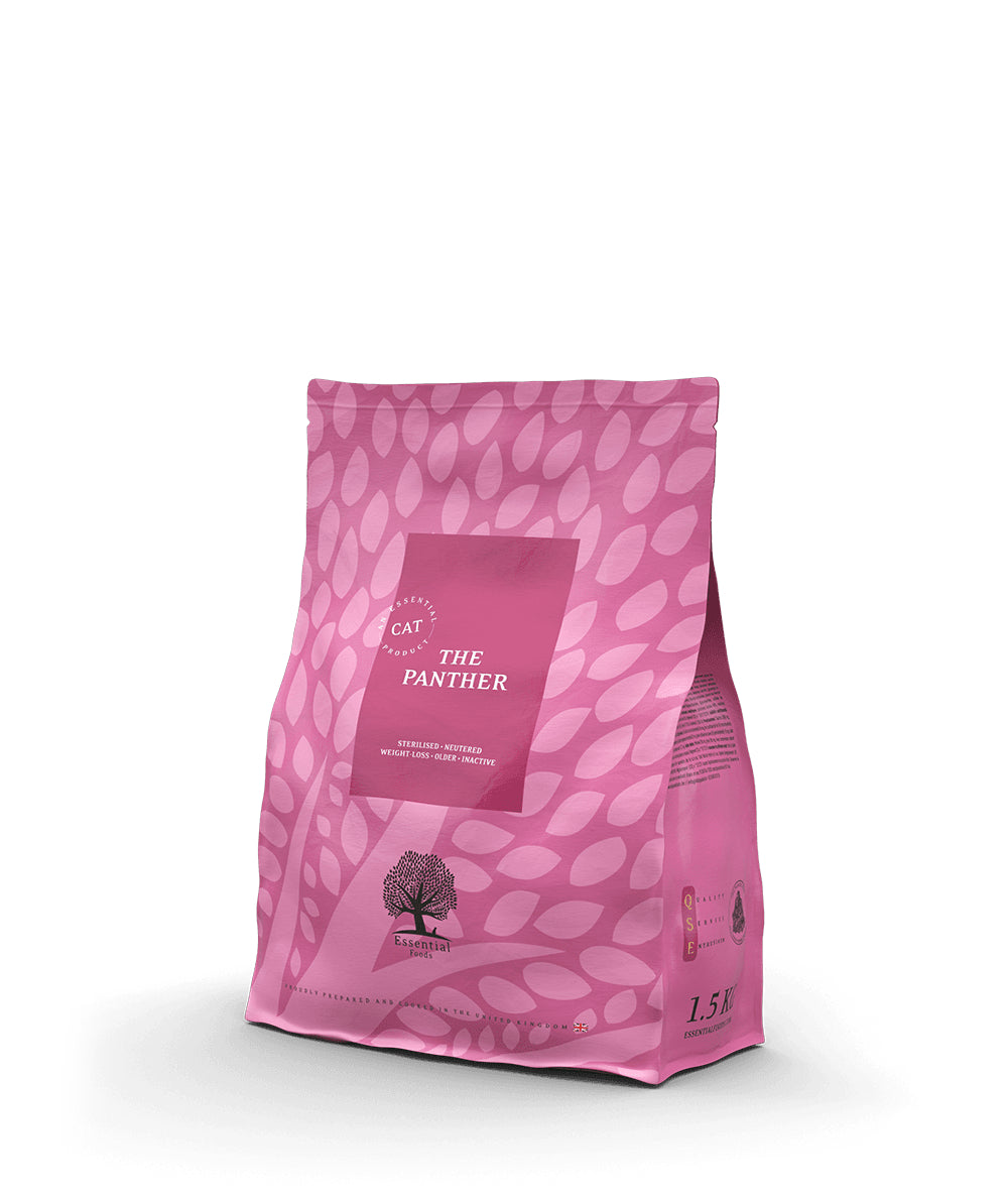 Grainless super premium food for sterilized and overweight cats, seniors, low-active cats THE PANTHER