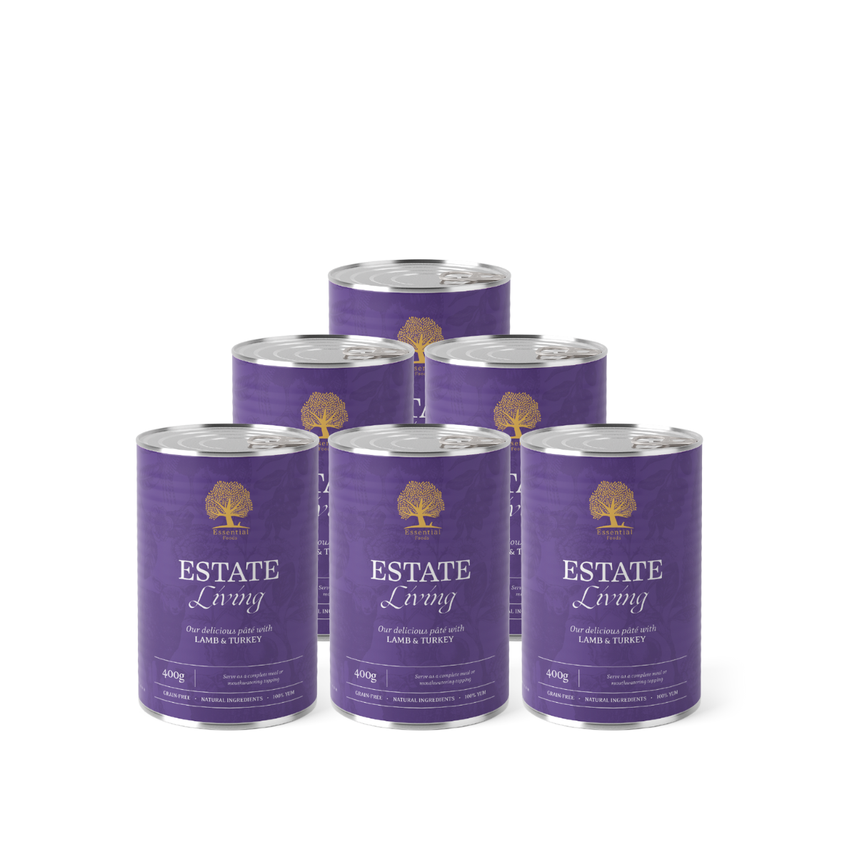 ESSENTIAL canned food for dogs with lamb and turkey meat ESTATE LIVING 400 g