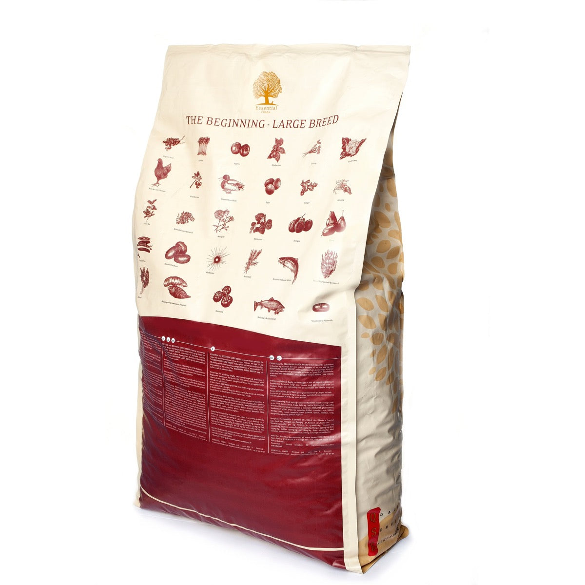 74% meat duck, chicken, salmon, trout, eggs Super premium grainless feed for puppies of large breeds The BEGINNING-LARGE BREED