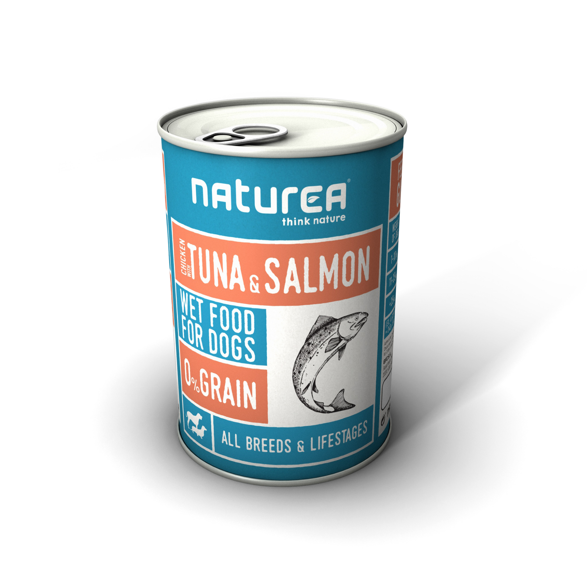 Canned chicken, tuna and salmon for dogs 400 g