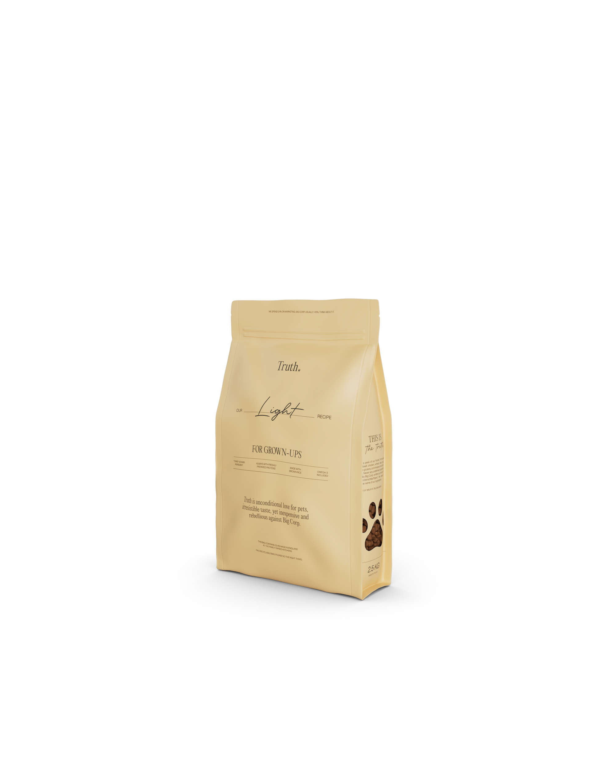 Wholesome balanced feed with turkey meat for overweight dogs TRUTH LIGHT