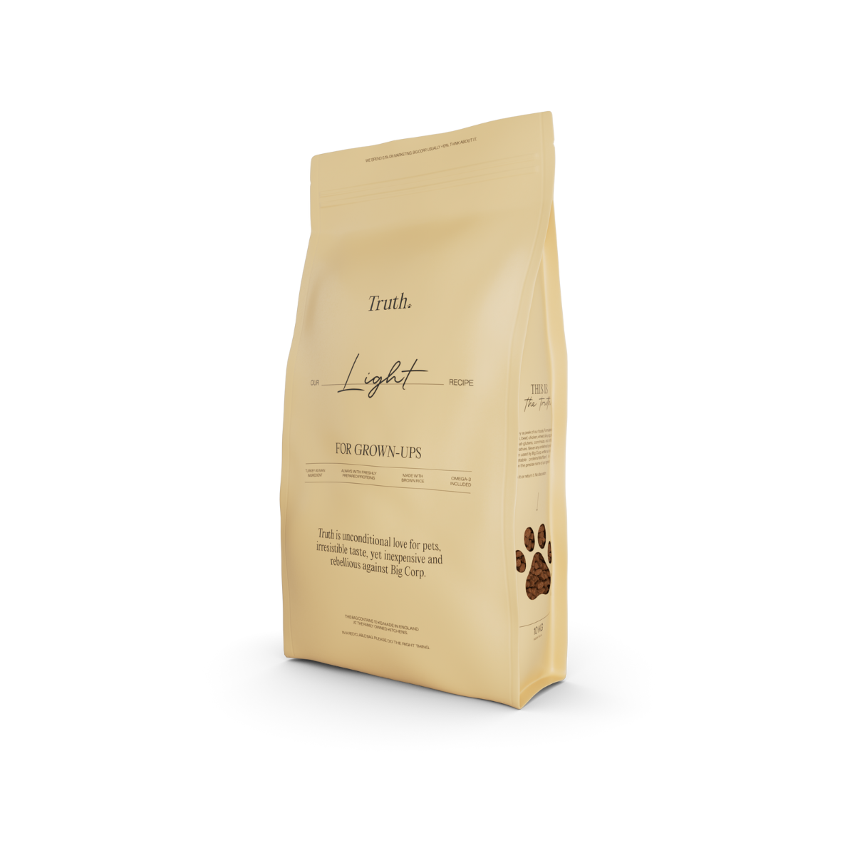 Wholesome balanced feed with turkey meat for overweight dogs TRUTH LIGHT