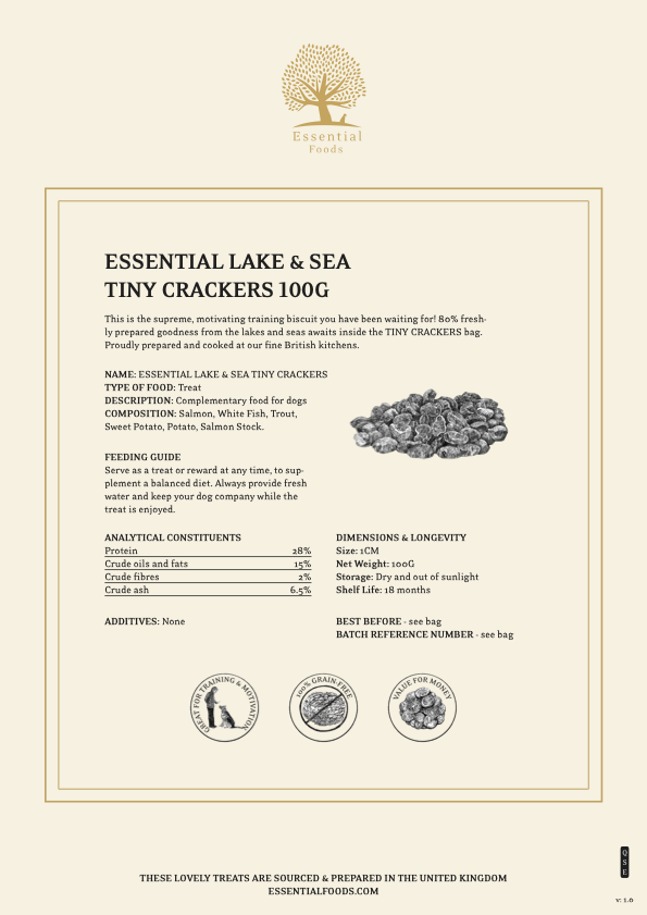 Apbalvošanas gardumi - gardie kraukšķi ar zivīm LAKE&SEA ar 80% lasis, forele, baltās zivis 100gr