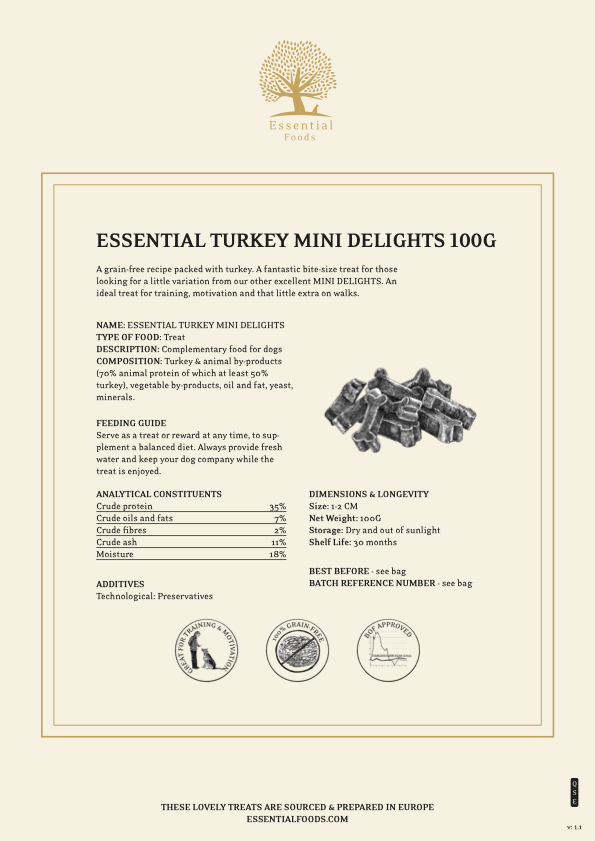 ESSENTIAL Turkey meat small delicacies 100 gr