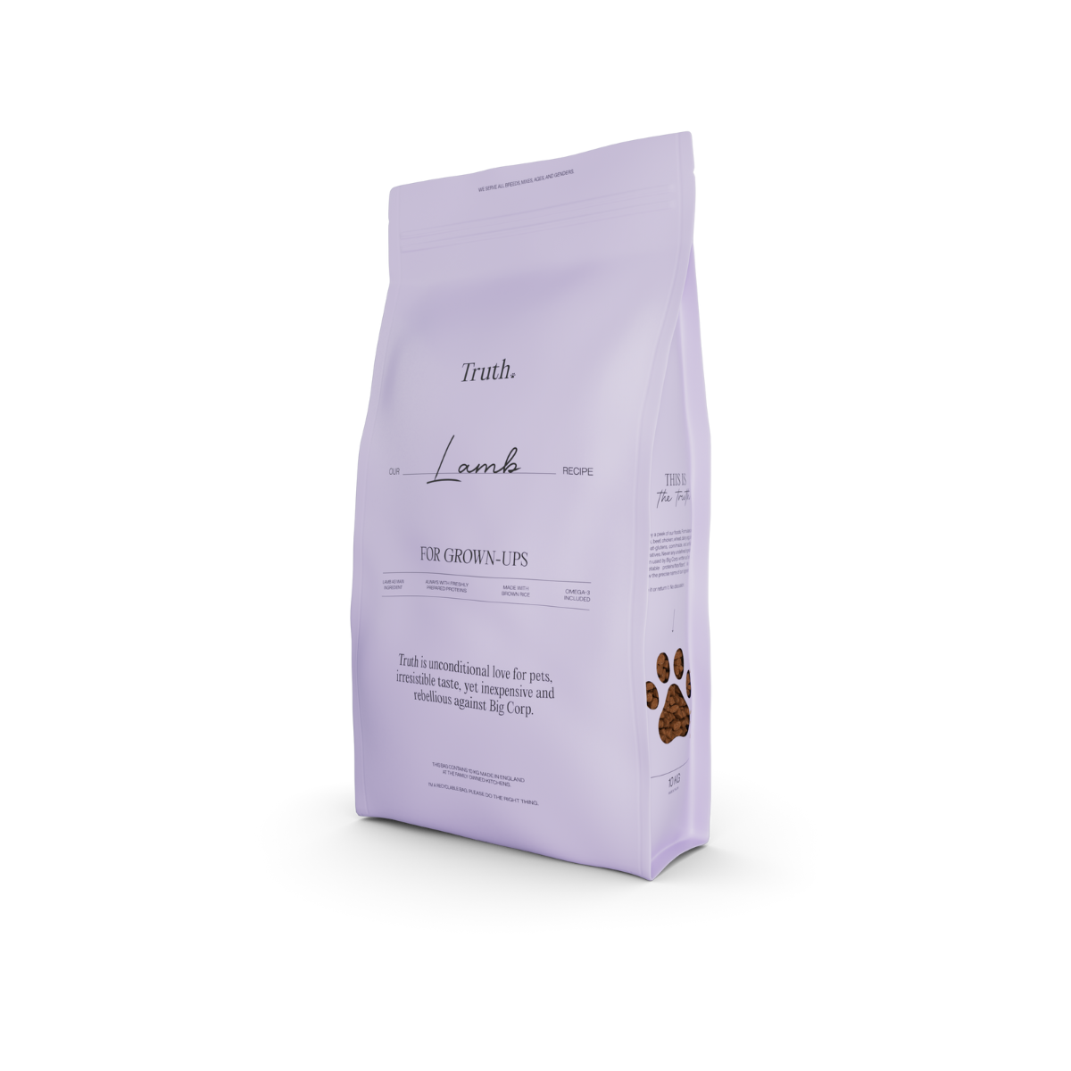 Wholesome and balanced dry food for adult dogs of all breeds with lamb TRUTH