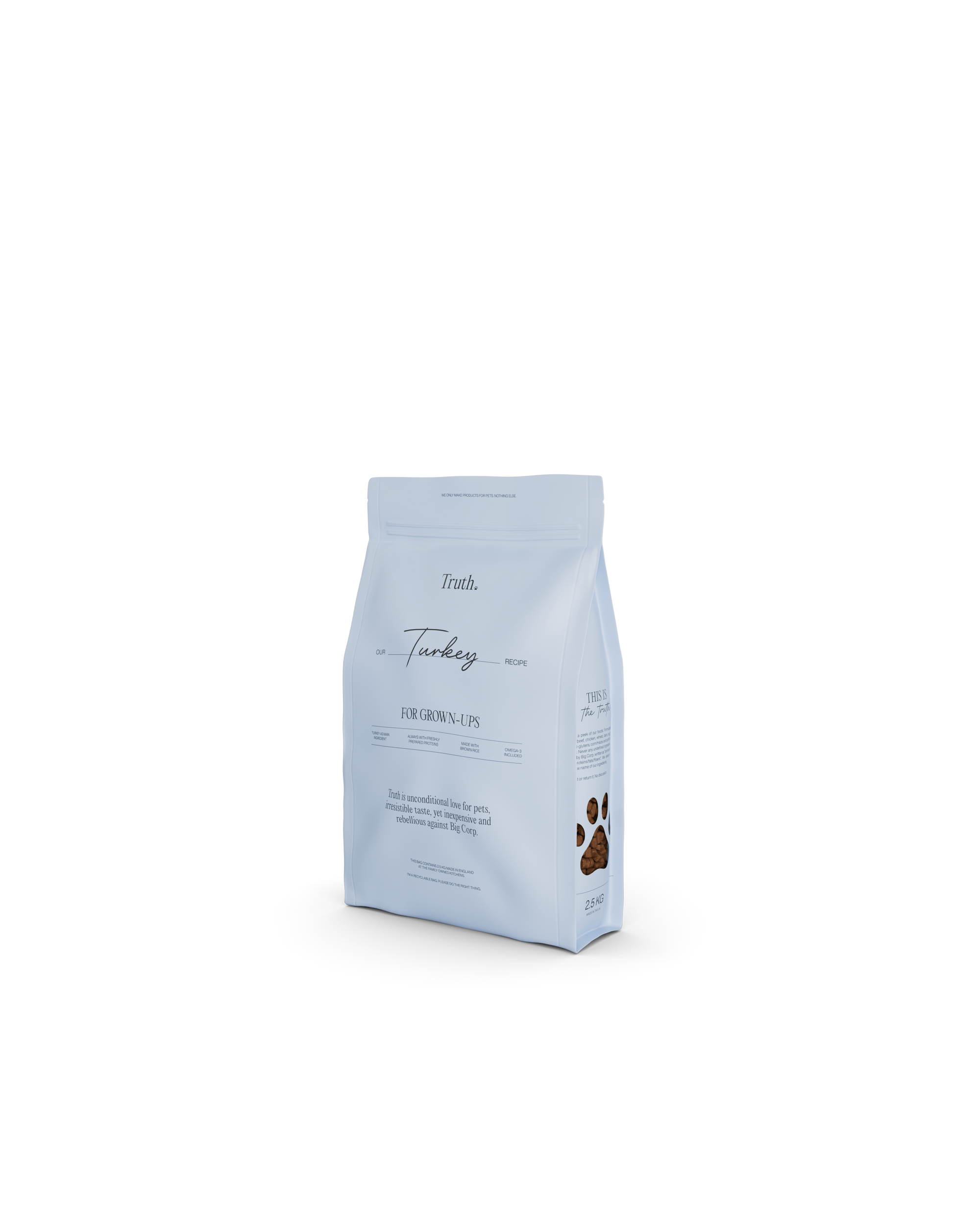 Wholesome and balanced dry food for adult dogs of all breeds with turkey meat TRUTH