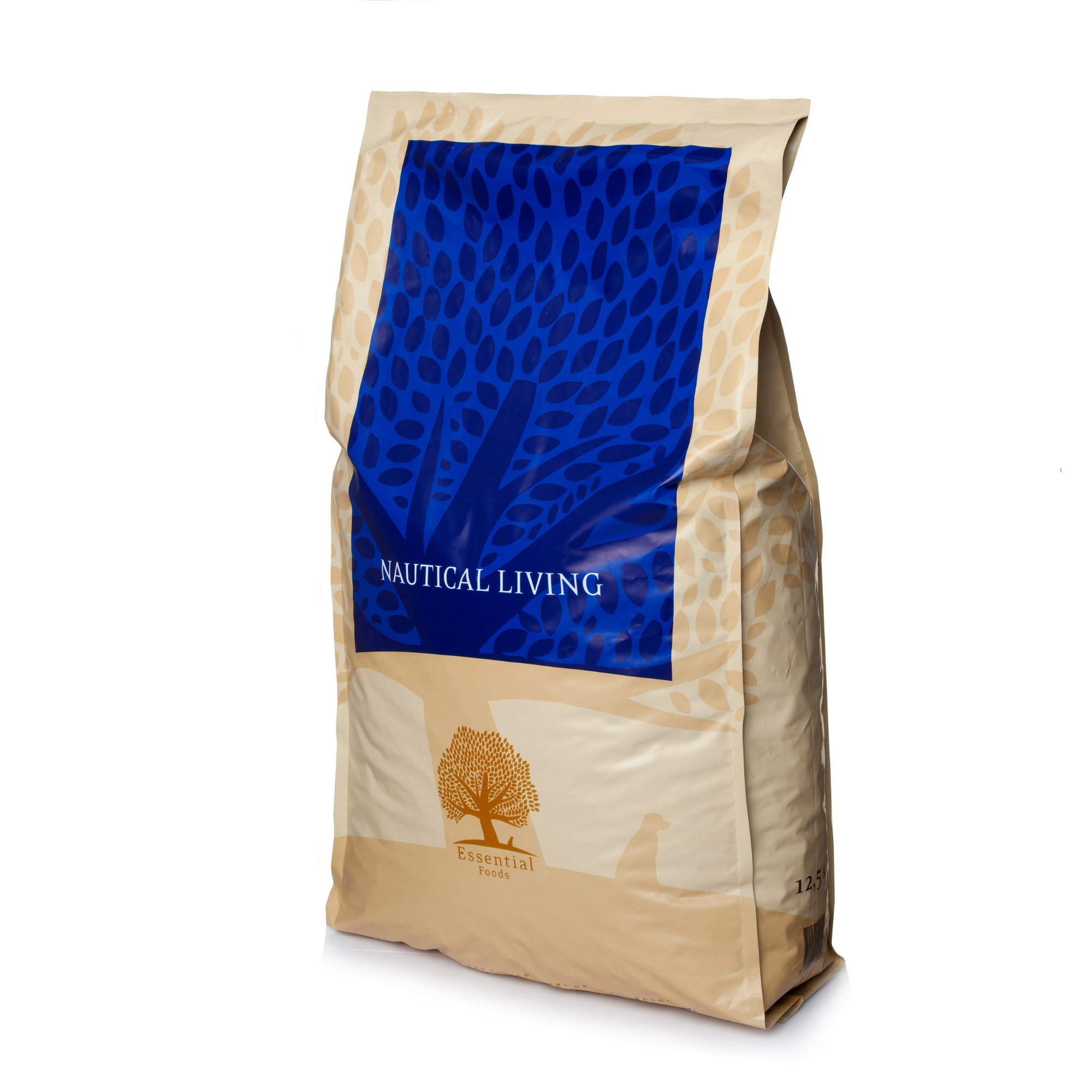 77% Scottish salmon, trout, herring, seasonal fish, eggs Super premium dairy-free food for adult dogs weighing over 15kg NAUTICAL LIVING
